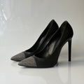 Saint Laurent Paris Zoe Black Leather Heels