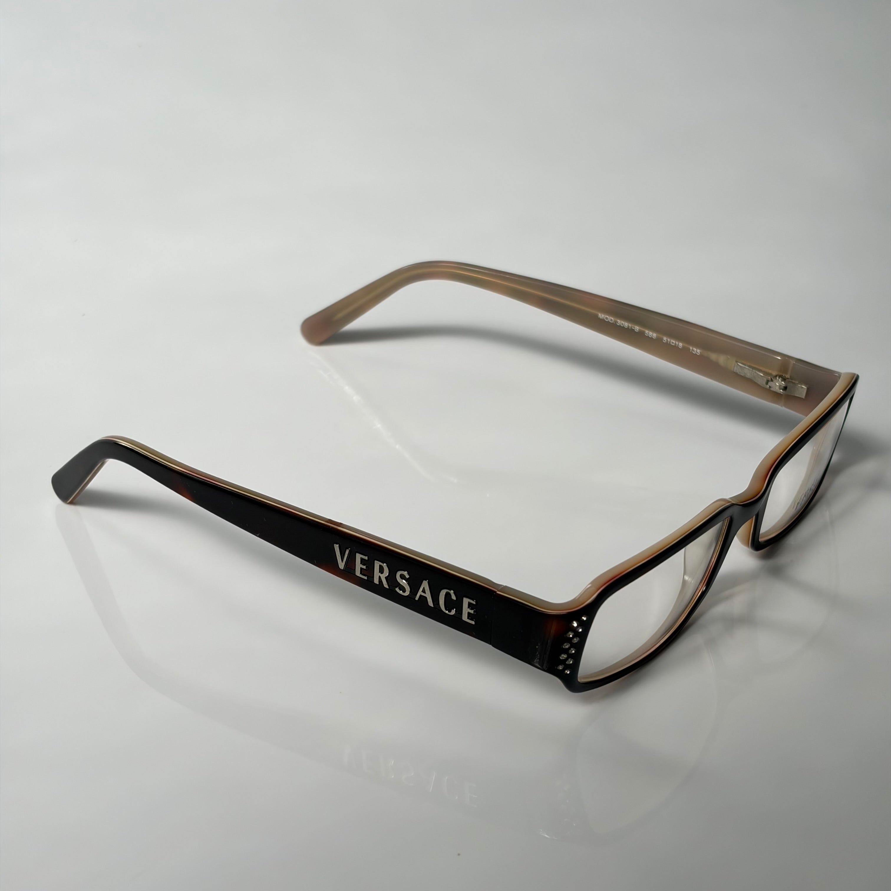 Versace Brown Strass Glasses
