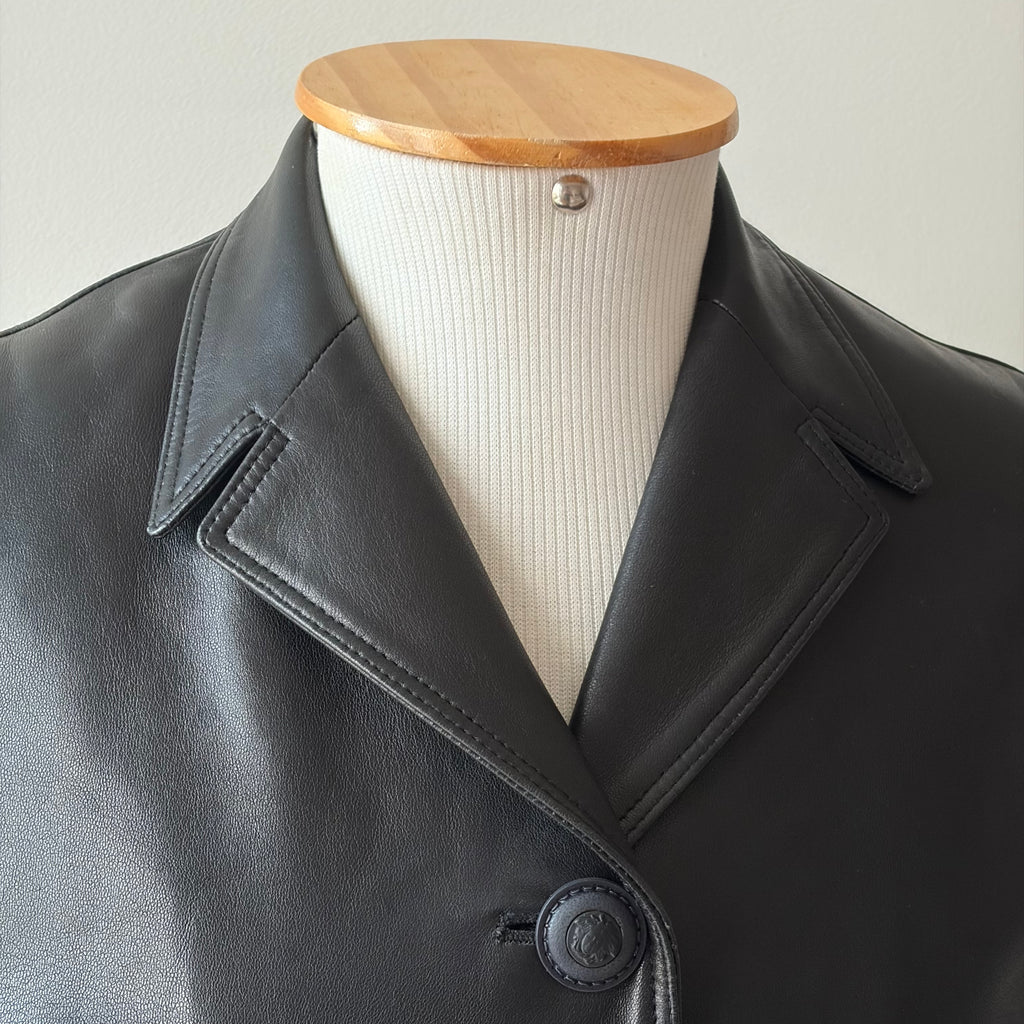 Gianni Versace 90s Lambskin Leather Coat