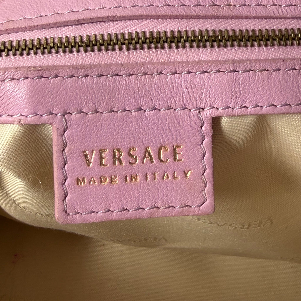 Versace Pink Python Tote Bag