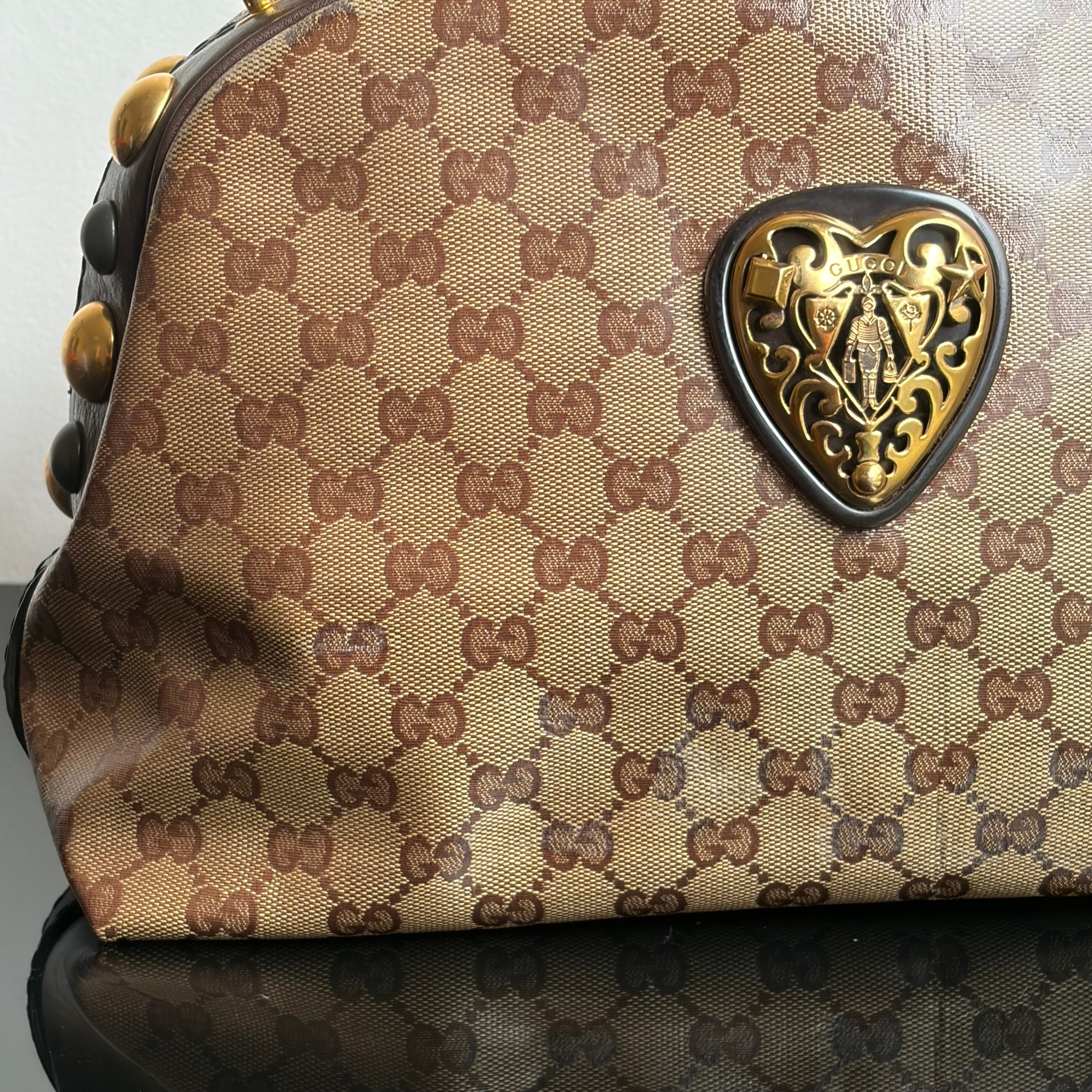 Gucci Babouska Crystal Canvas Bag