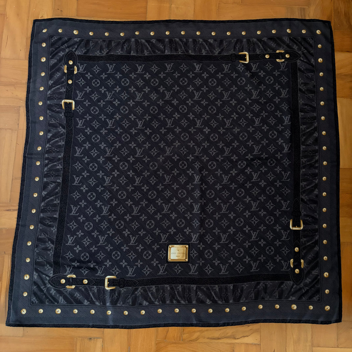 Louis Vuitton Denim Silk Scarf 90