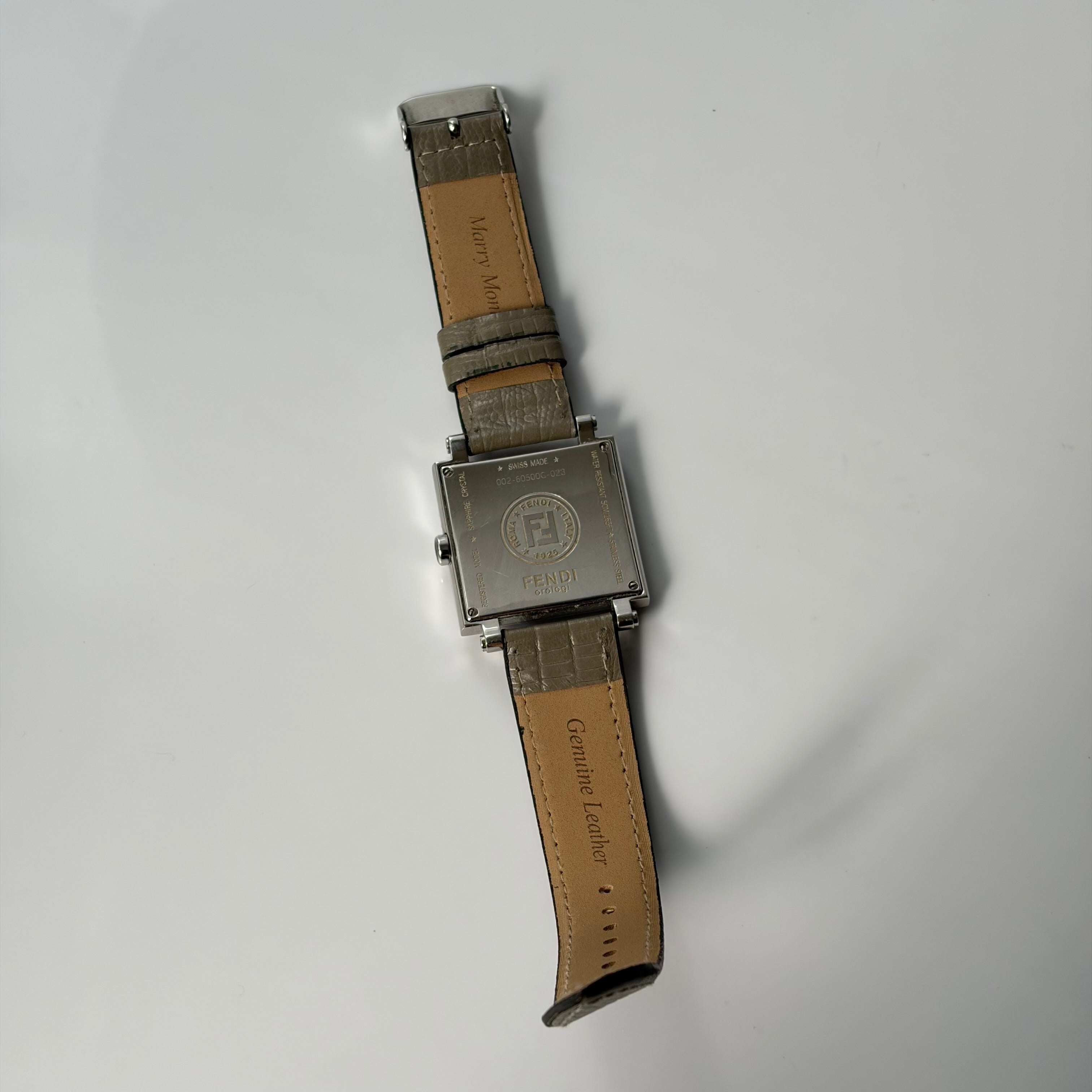 Fendi Gray Leather Watch