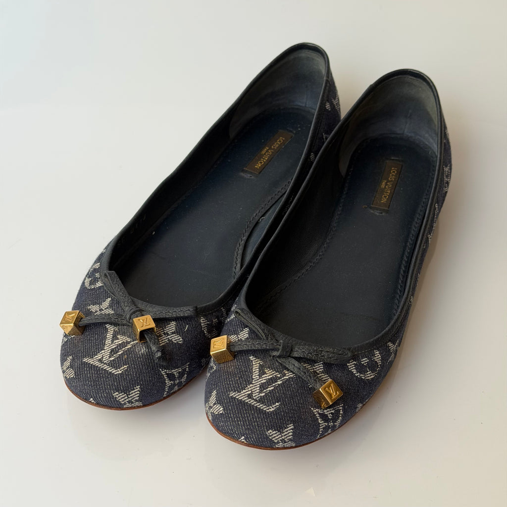 Louis Vuitton Denim Monogram Flats