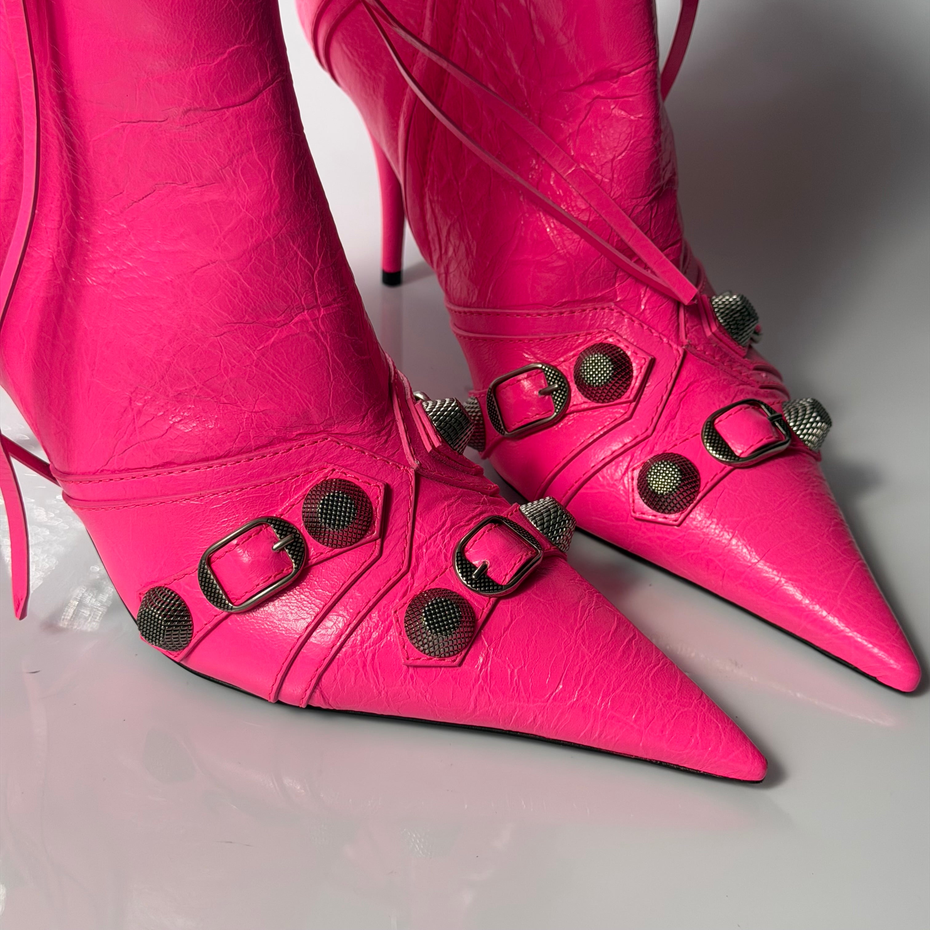 Balenciaga Cagole Pink Boots