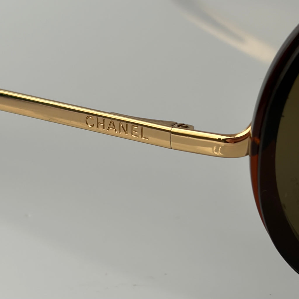 Chanel Gold Mask Sunglasses