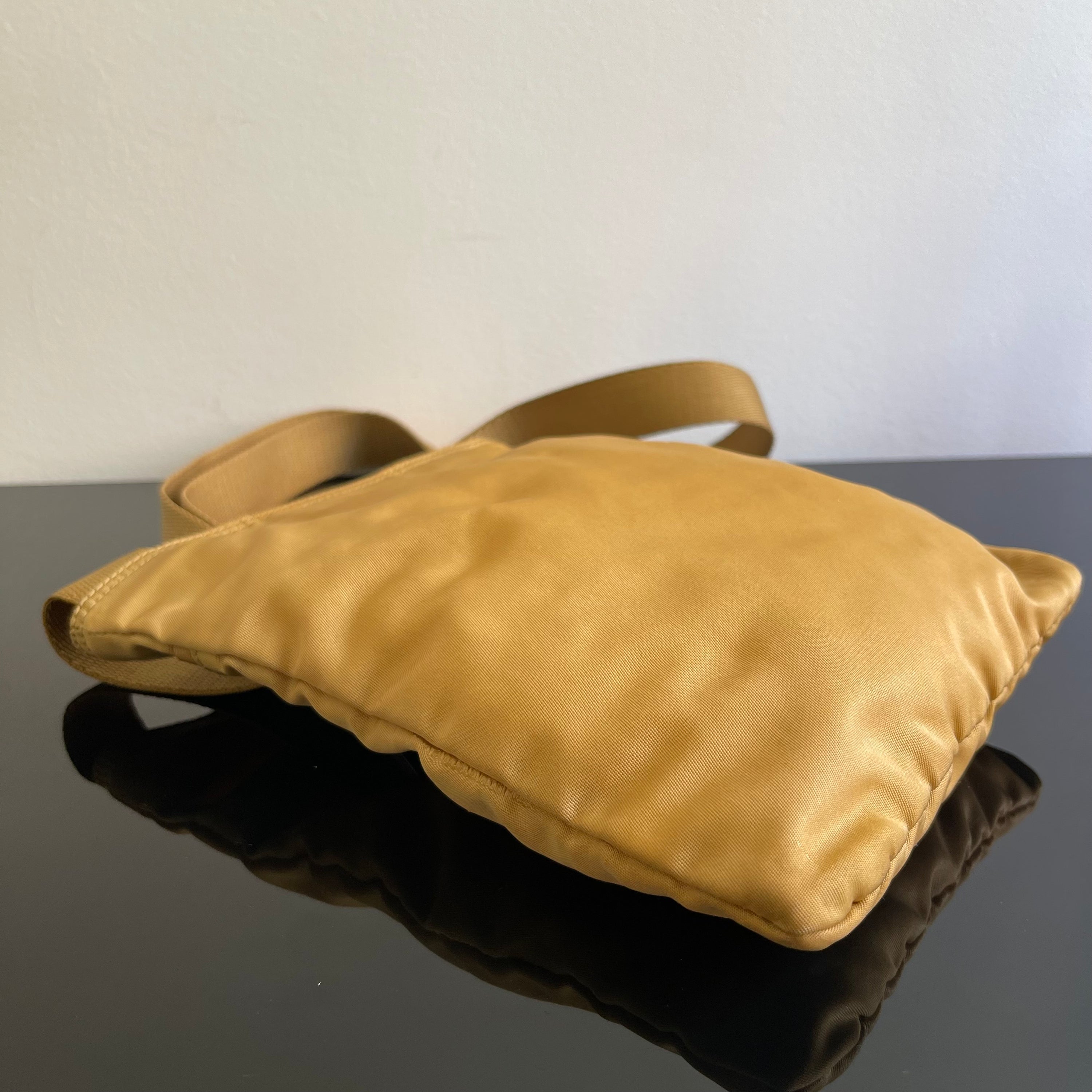 Prada Yellow Mostard Nylon Pochette