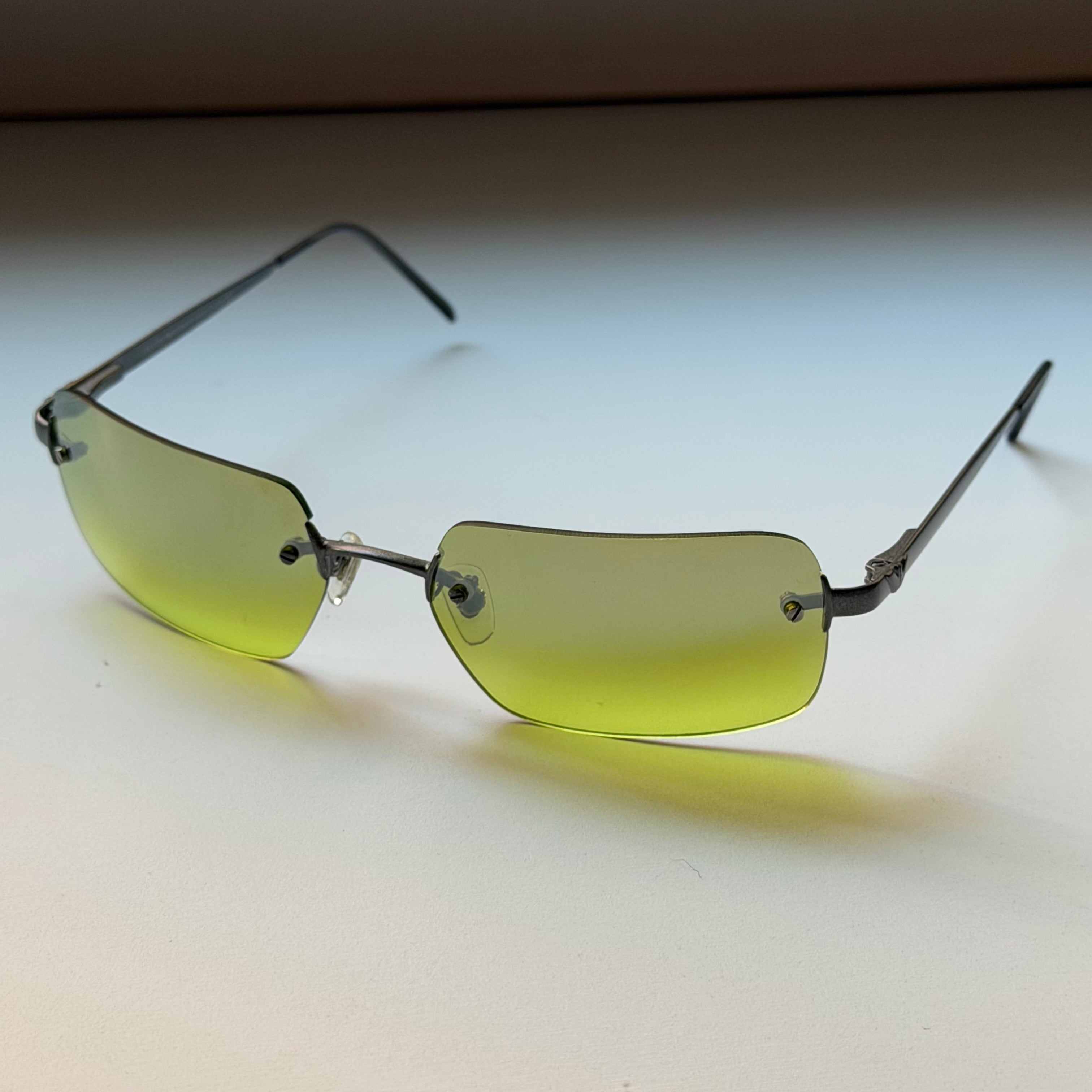 Armani Vintage Neon Green Sunglasses