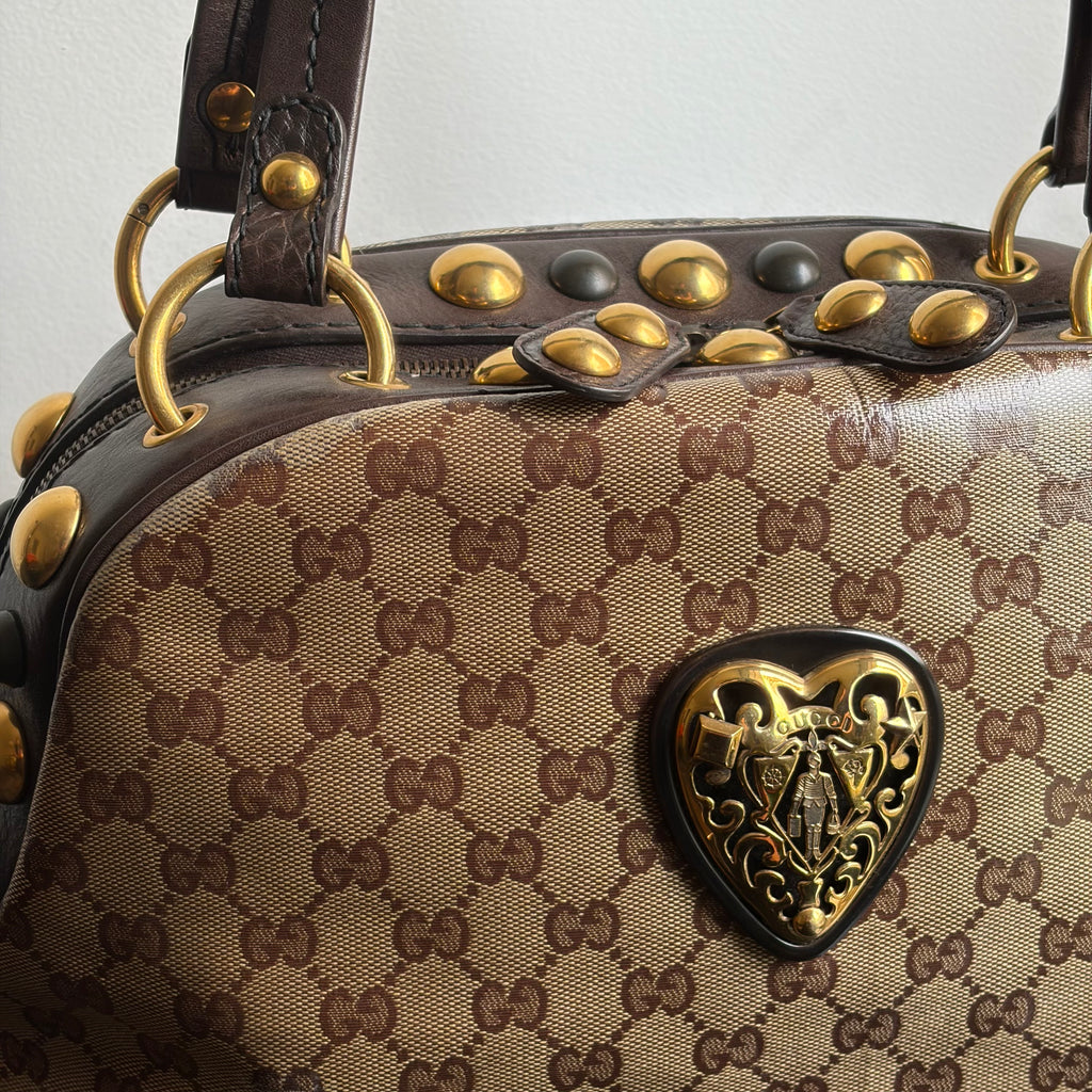 Gucci Babouska Crystal Canvas Bag