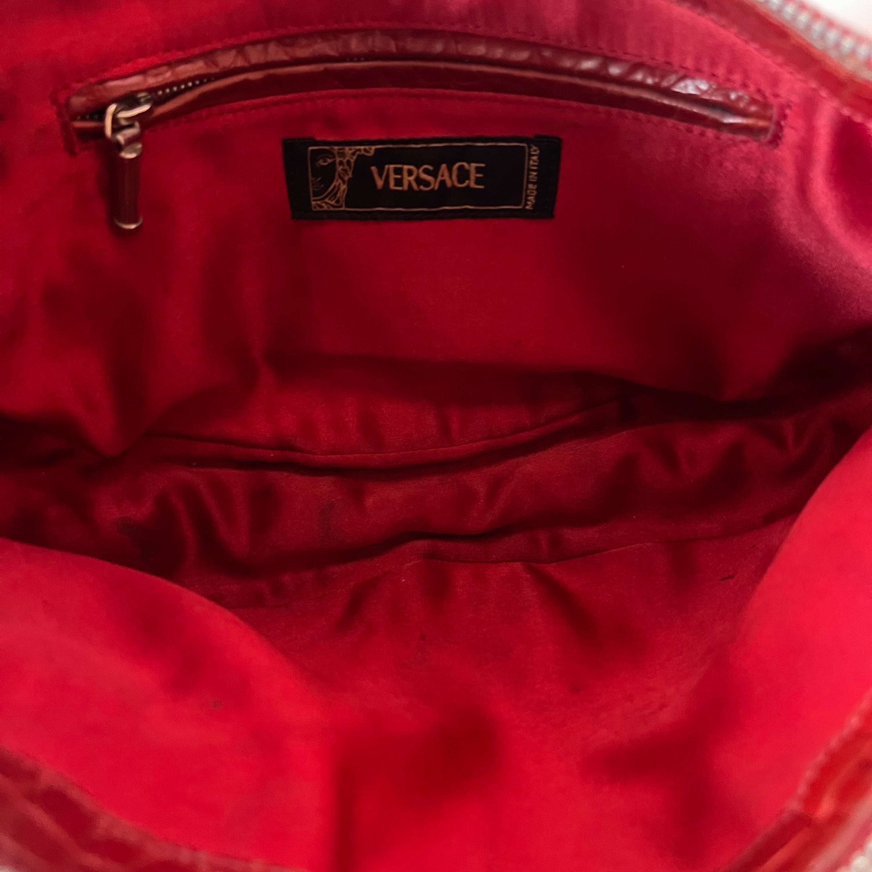 Versace Moon Croco Shoulder Bag