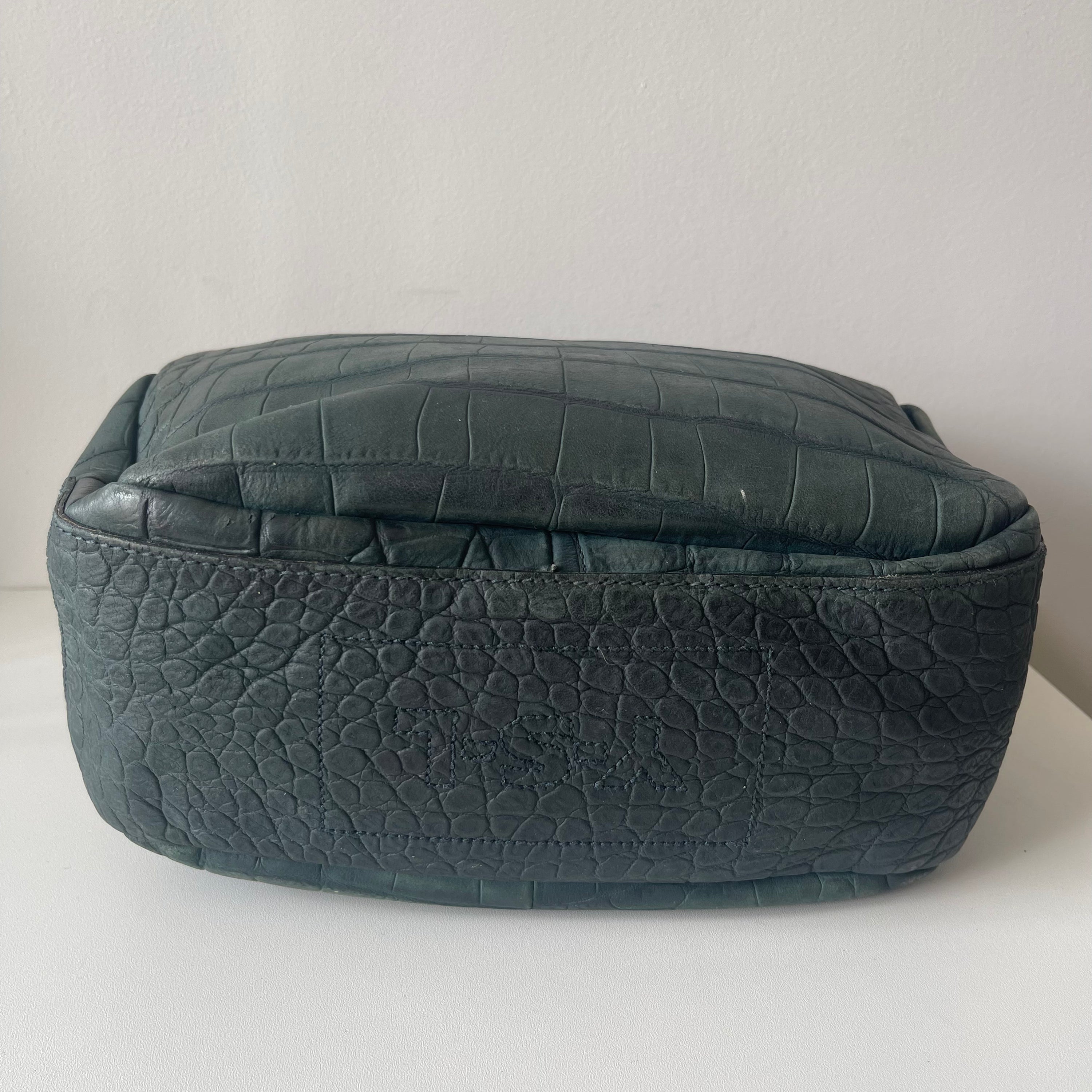 Yves Saint Laurent Green Croco Bag