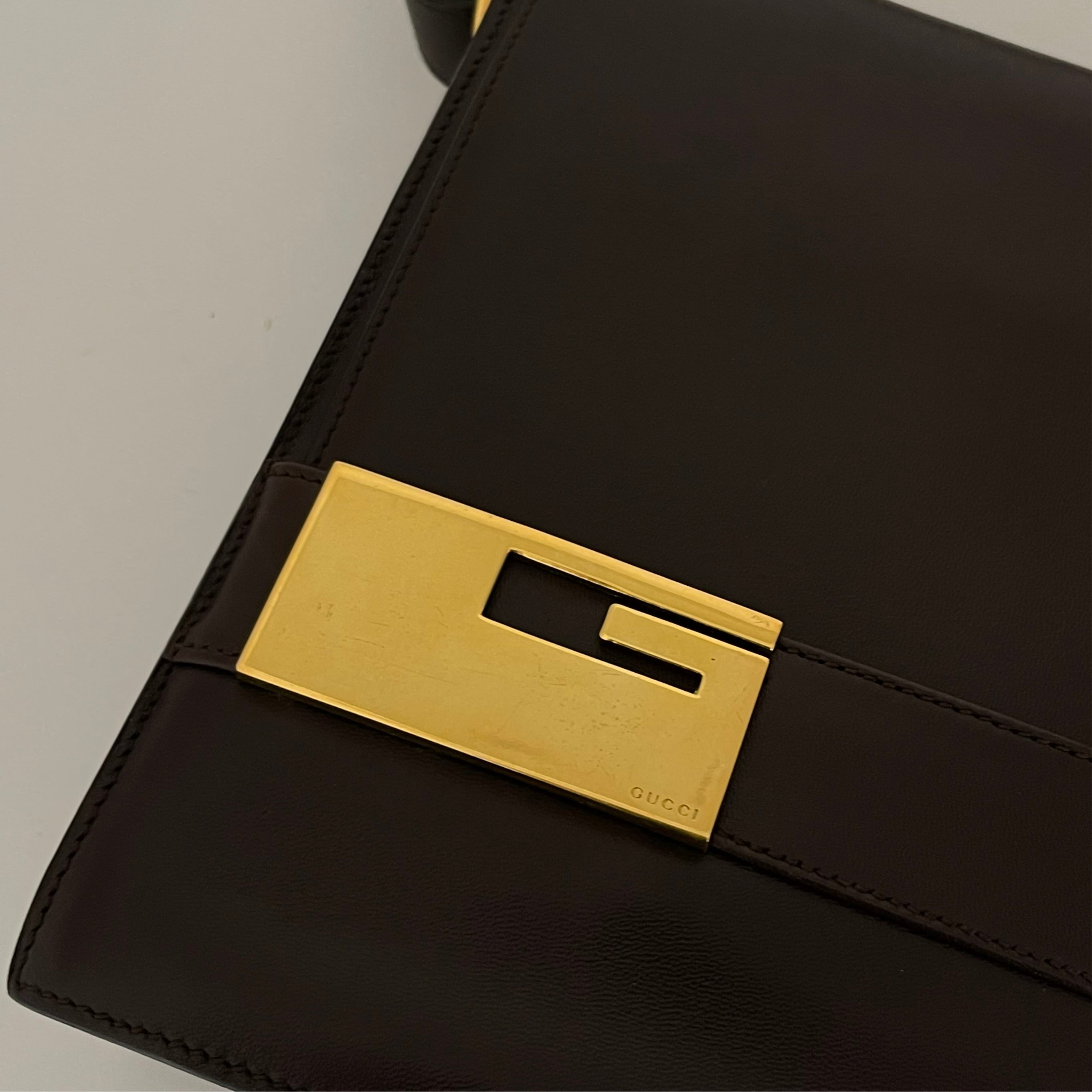 Gucci By Tom Ford Leather Shoulder Bag