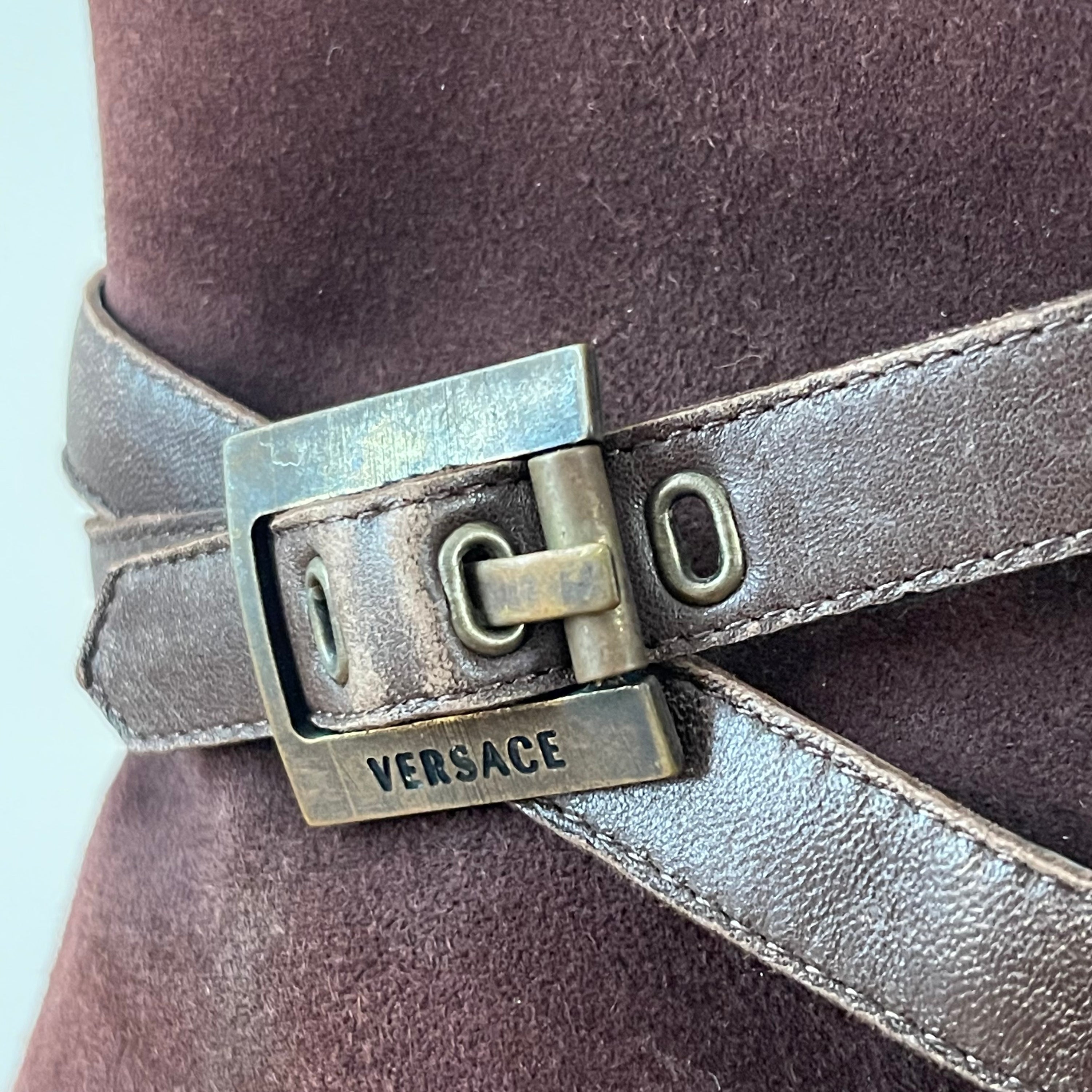 Versace Suede Ankle Boots