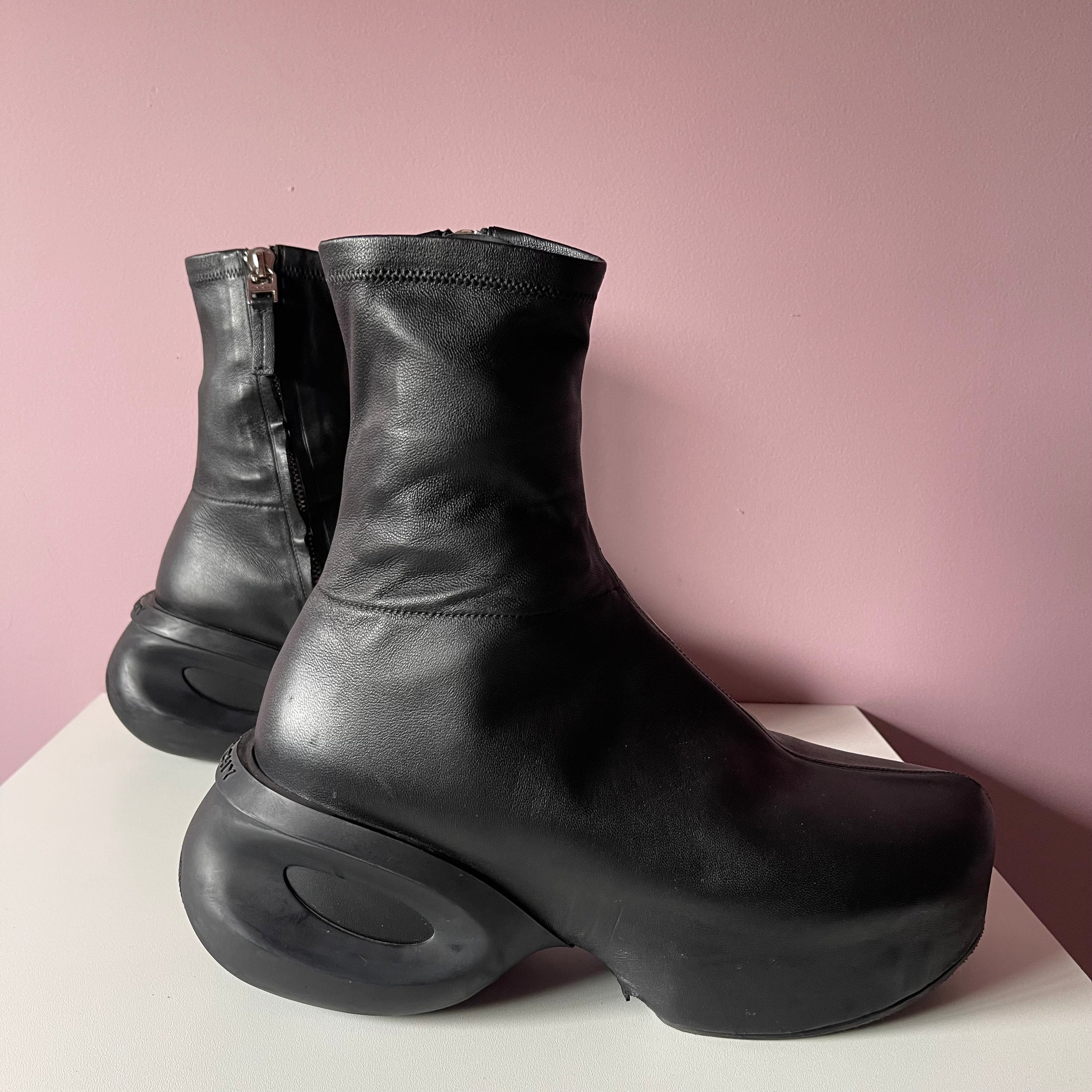 Givenchy G Lambskin Ankle Clog Boots