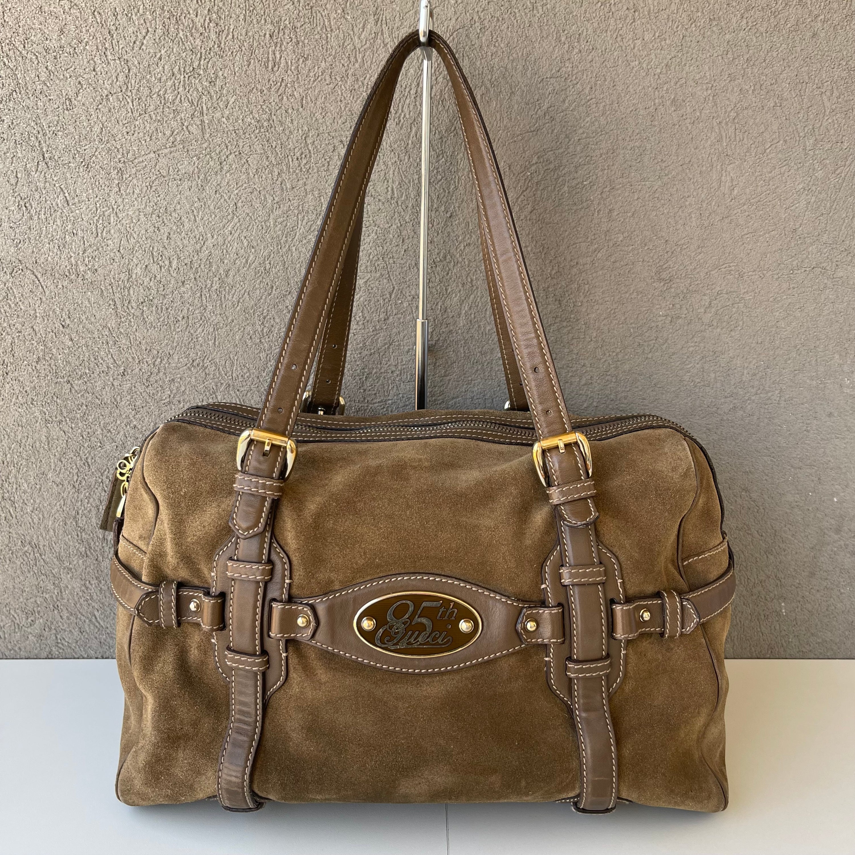 Gucci 85th Anniversary Suede Horsebit Bag