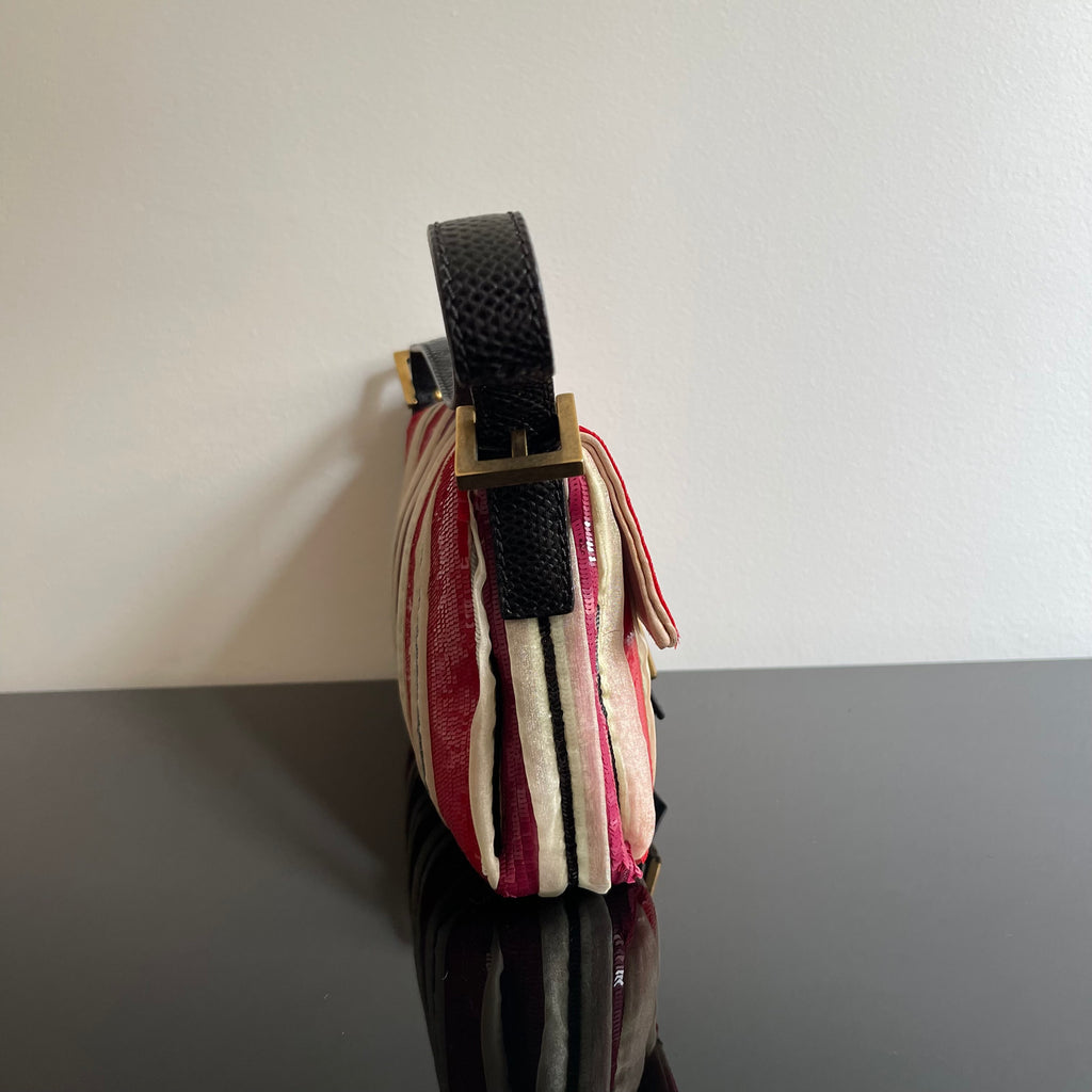 Fendi Sequined Stripes Baguette Bag