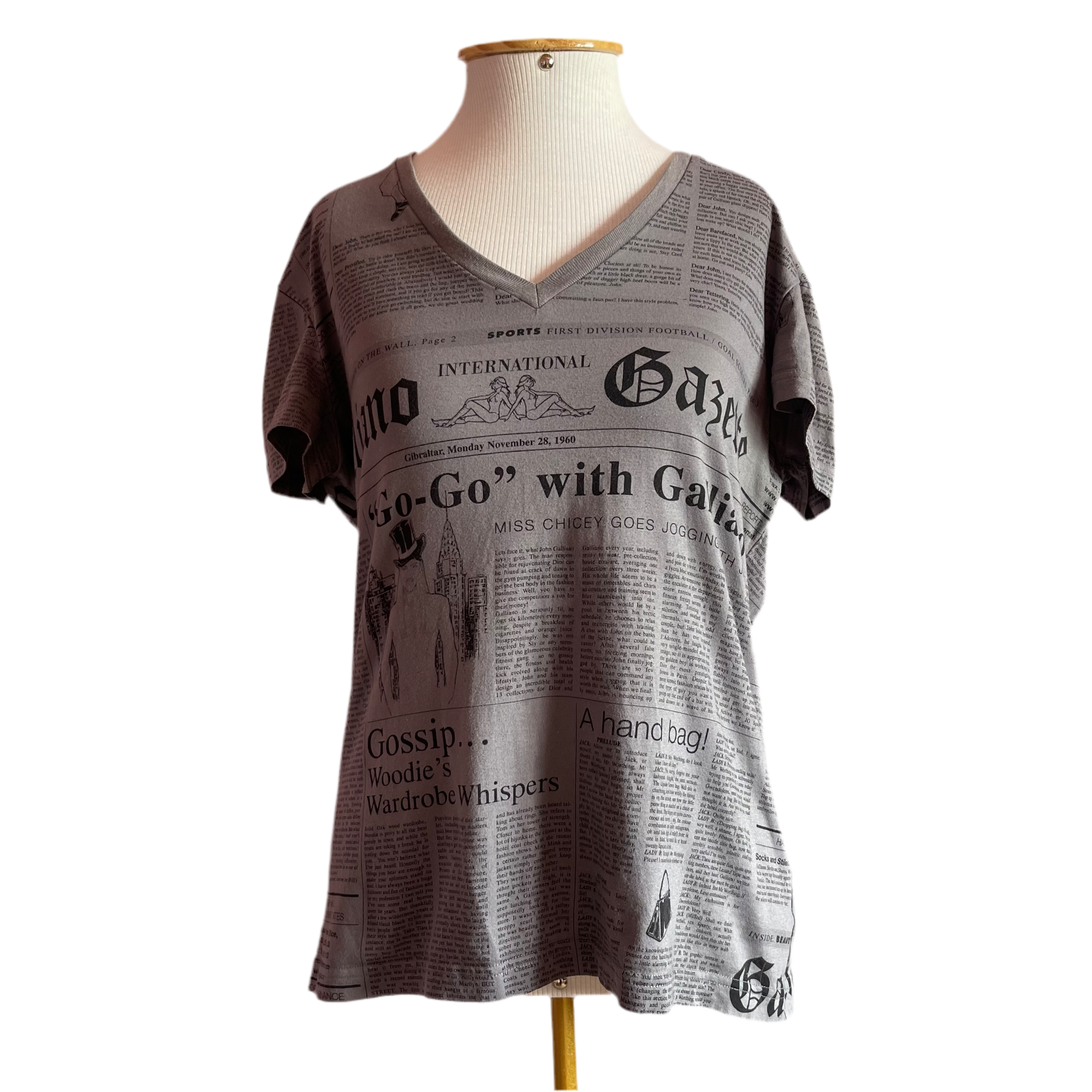 John Galliano Newspaper T-Shirt