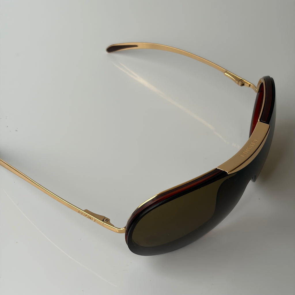 Chanel Gold Mask Sunglasses