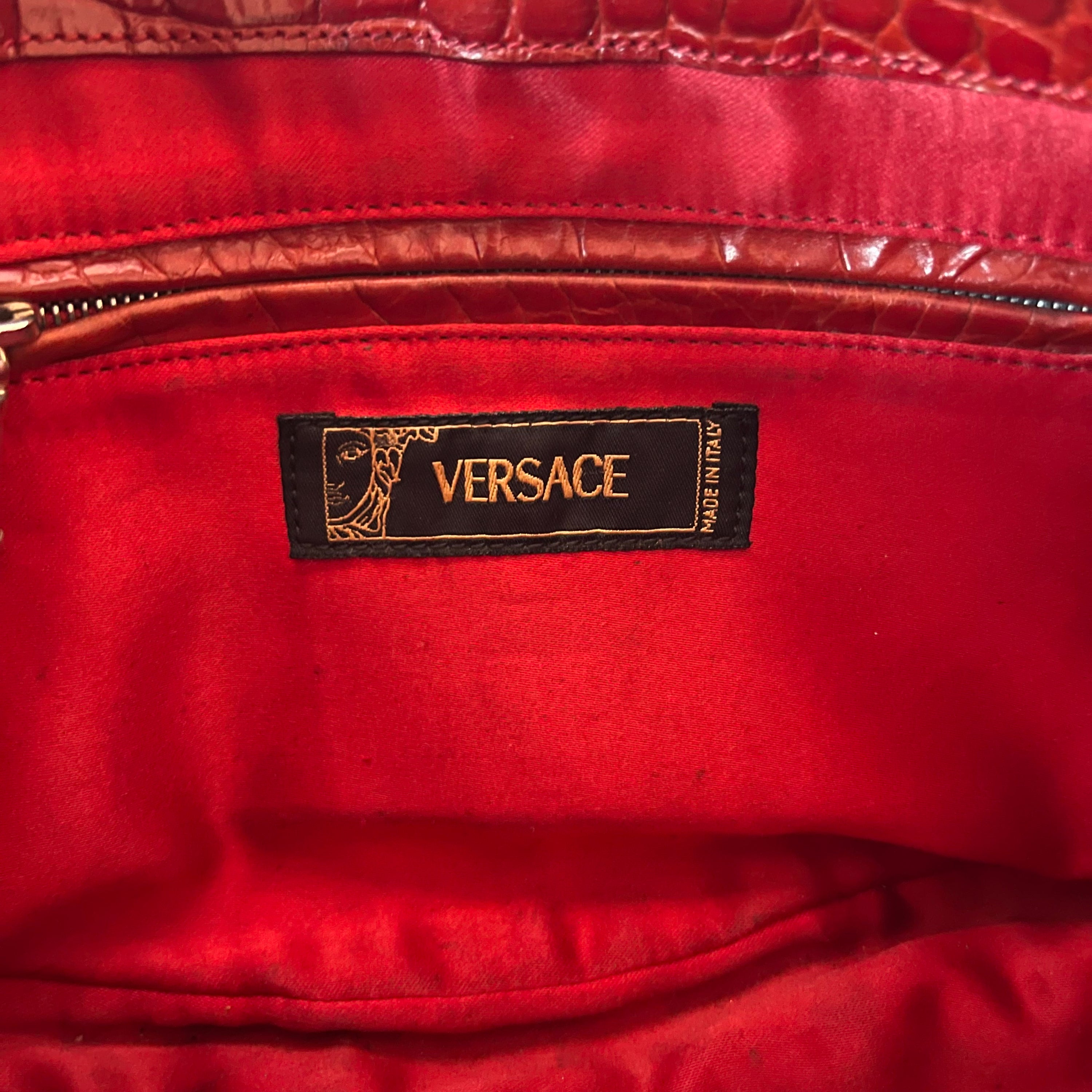 Versace Moon Croco Shoulder Bag