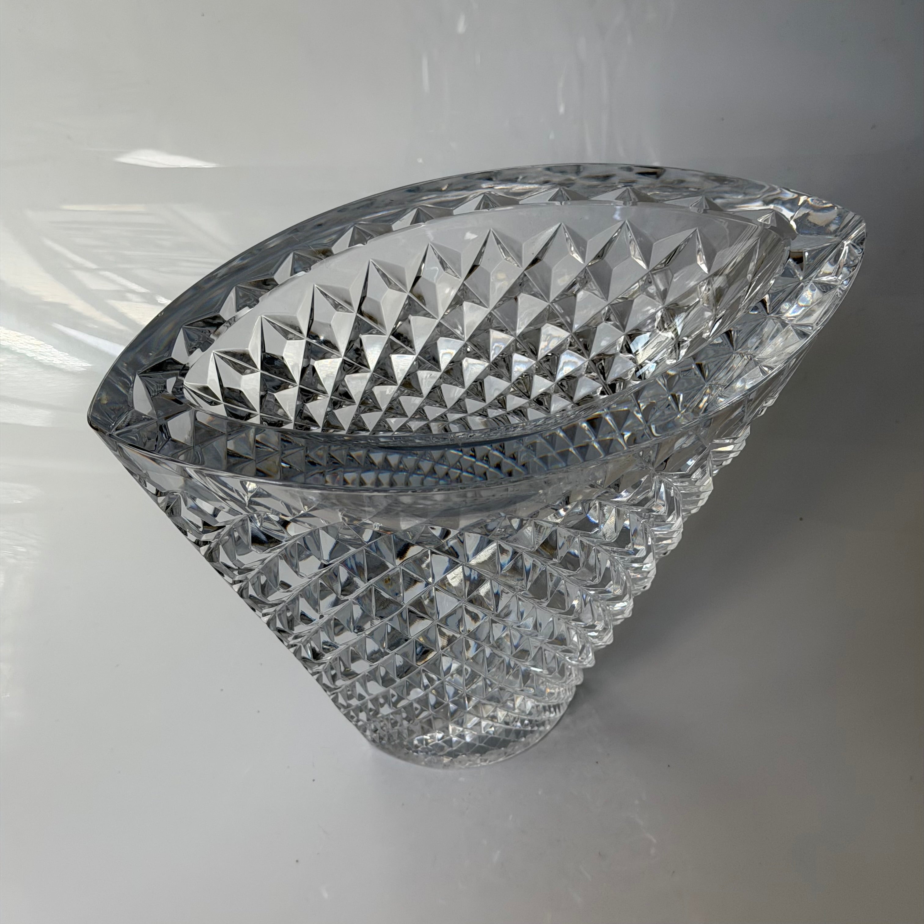 Crystal Diamond-Cut Vase