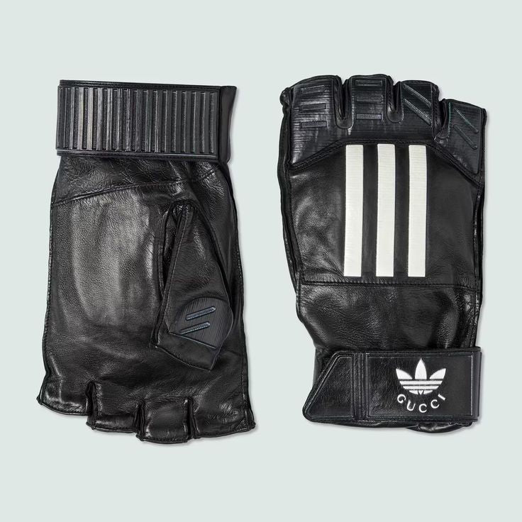 Gucci x Adidas Leather Gloves Bicolor