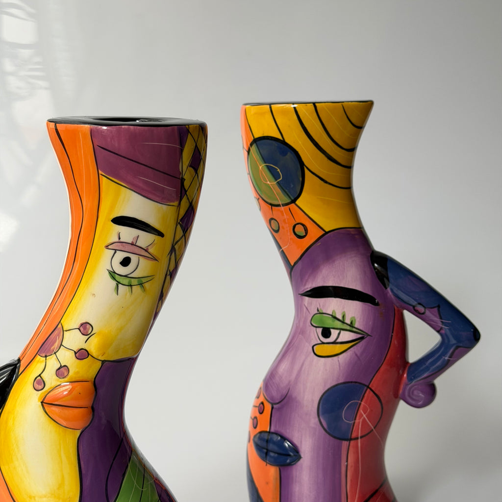 Vintage Picasso Candle Sticks