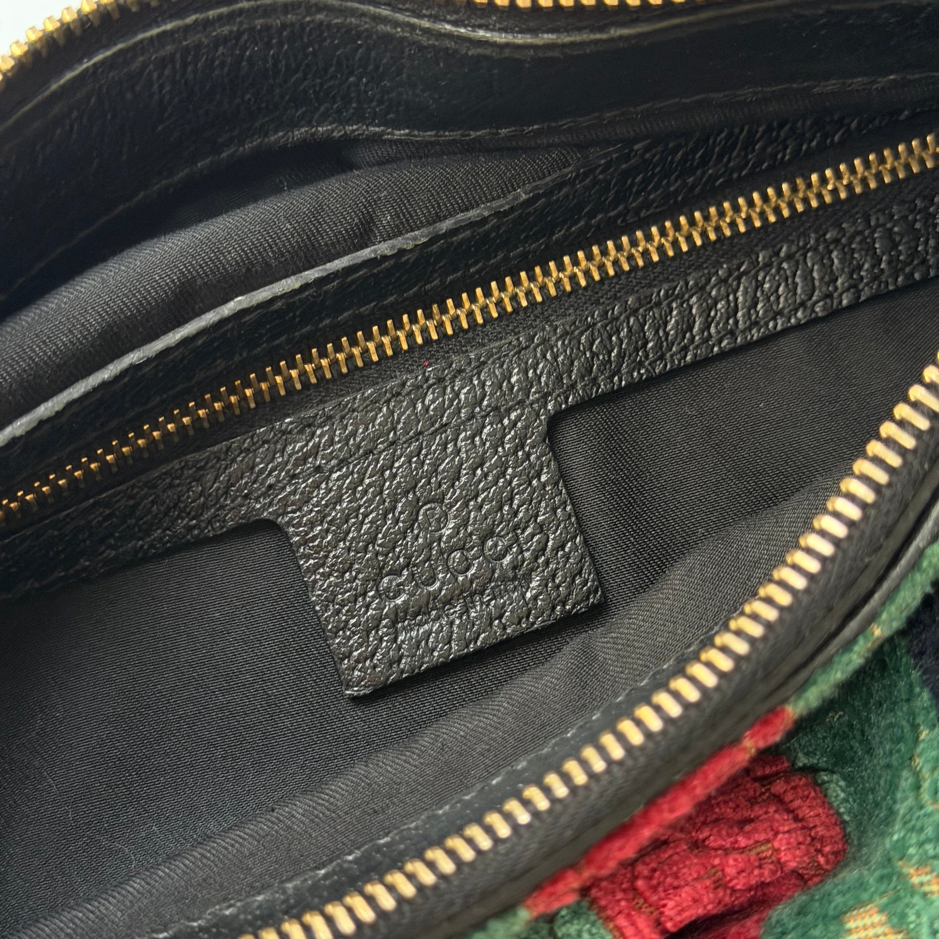Gucci Heritage Horsebit Velvet Hobo Bag