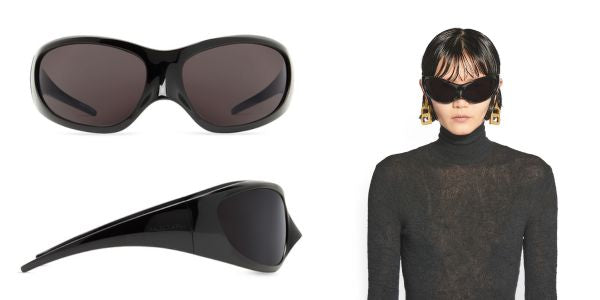 Balenciaga Black Skin Cat XXL Sunglasses