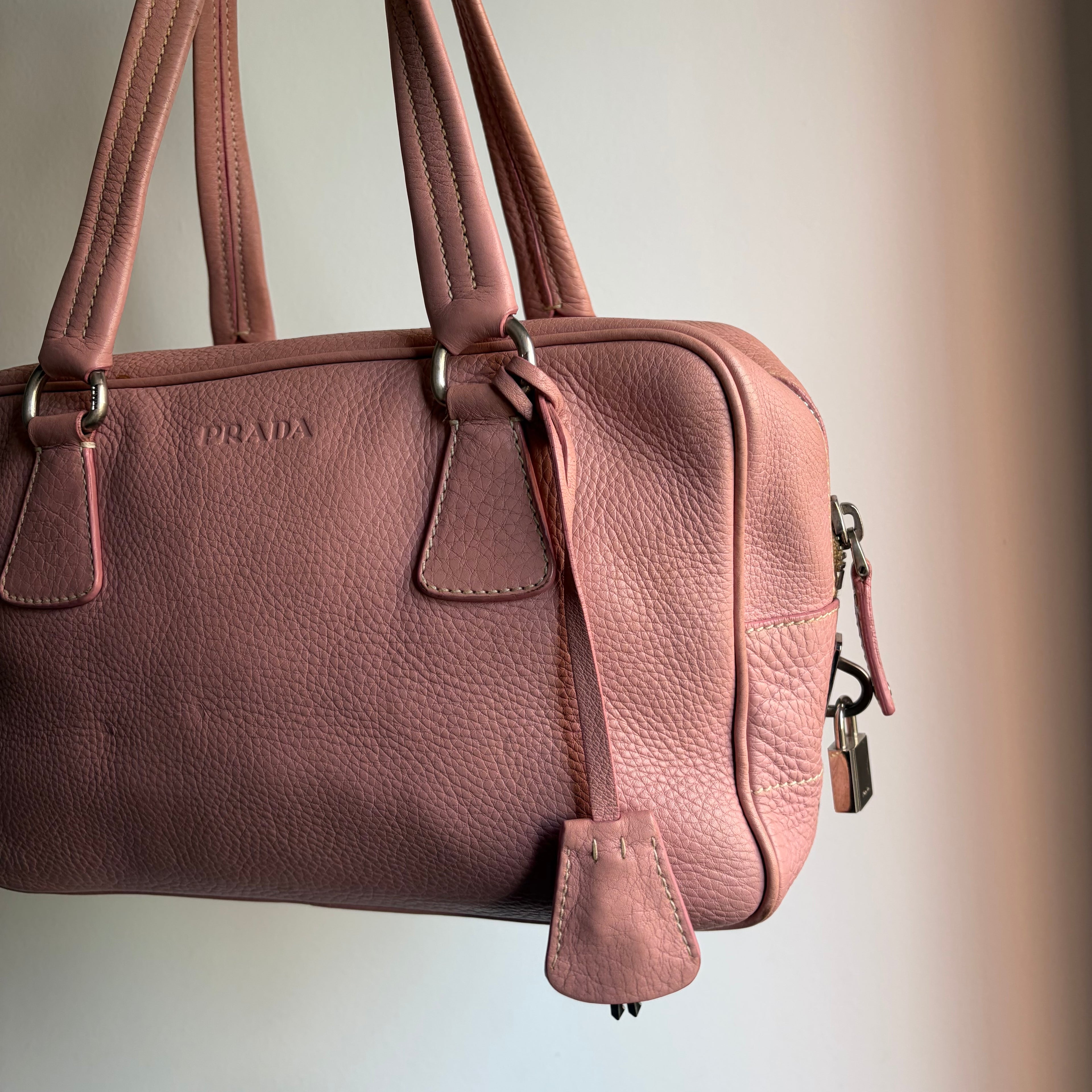 Prada 2000s Baby Pink Bauletto Bag