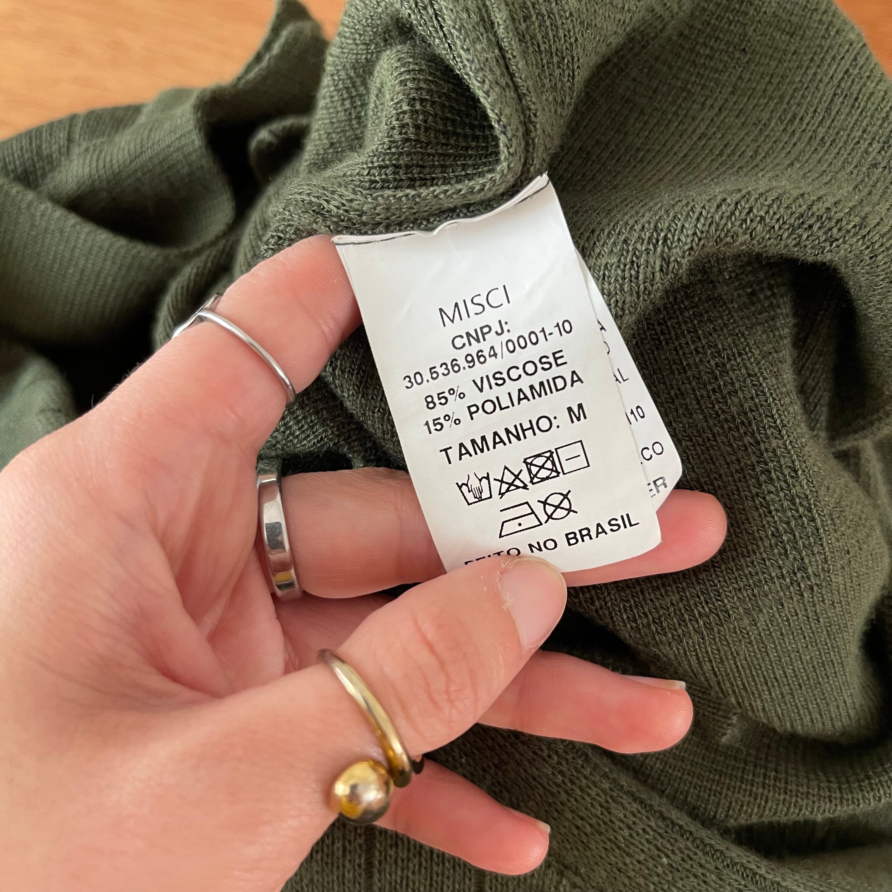 Misci Polo Tricot Canelada Verde Militar