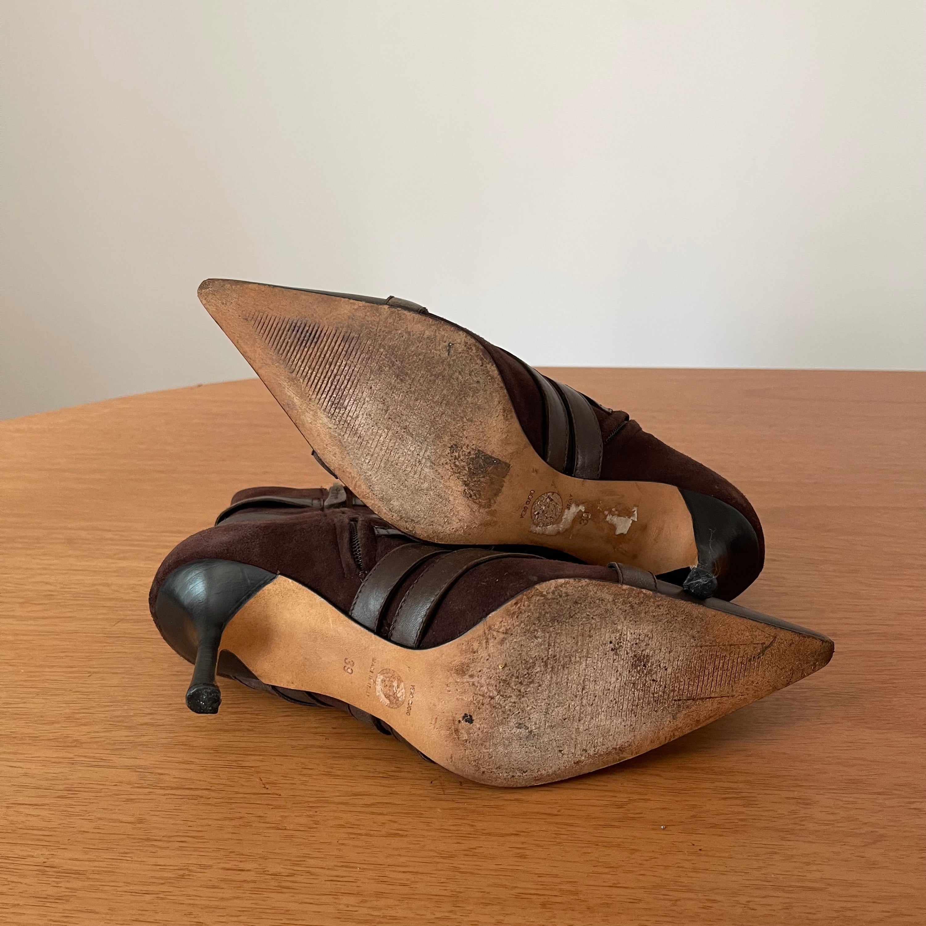 Versace Suede Ankle Boots