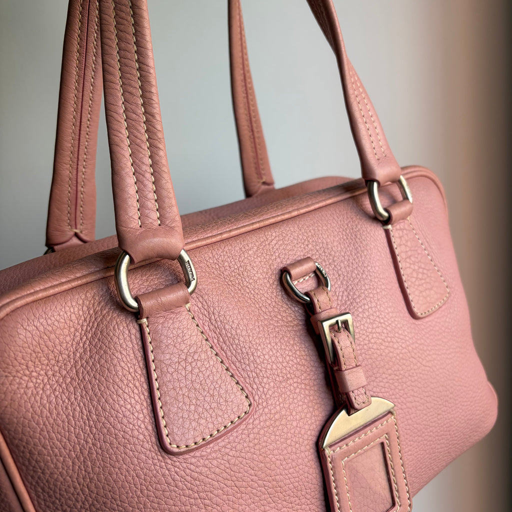 Prada 2000s Baby Pink Bauletto Bag