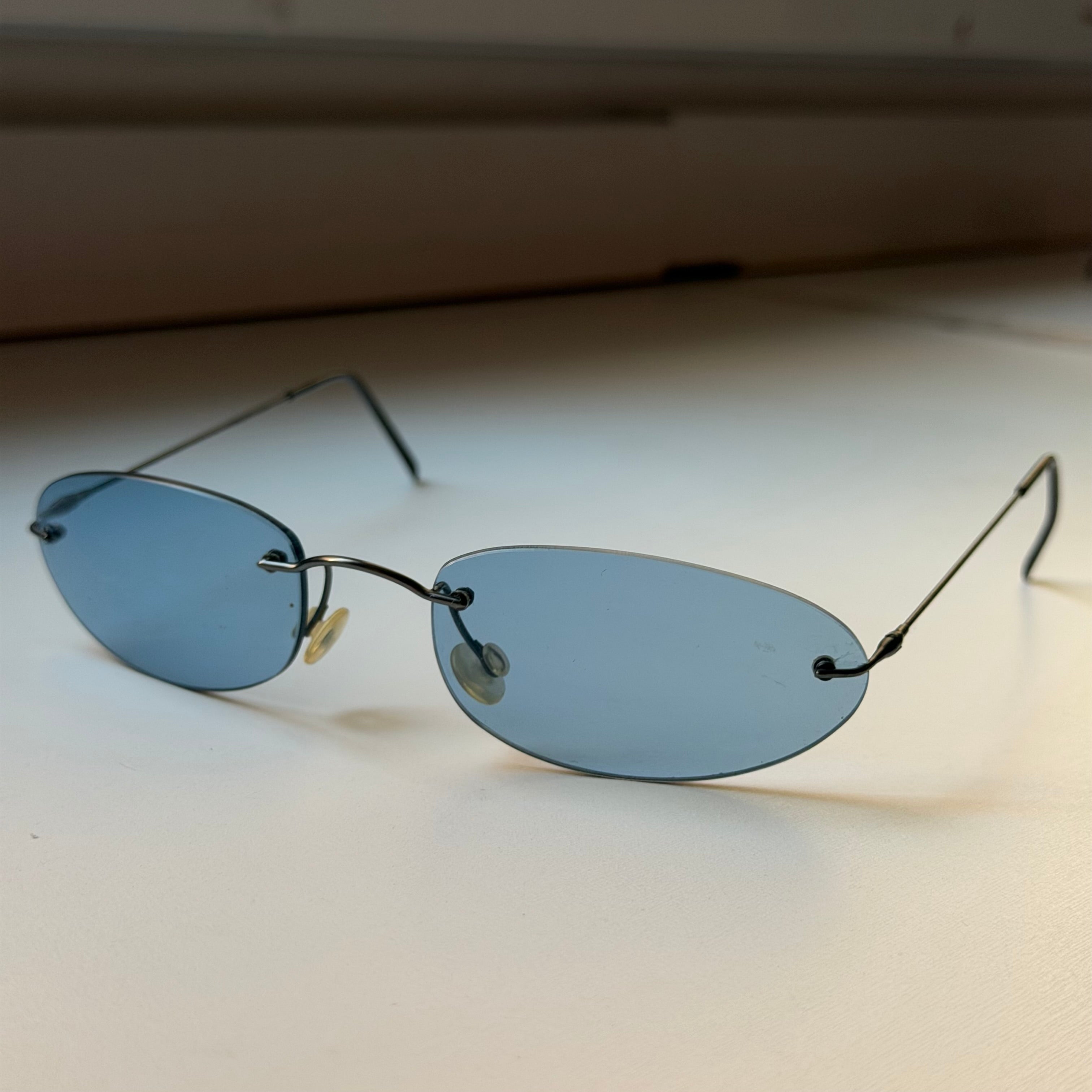 Giorgio Armani 90s Blue Sunglasses