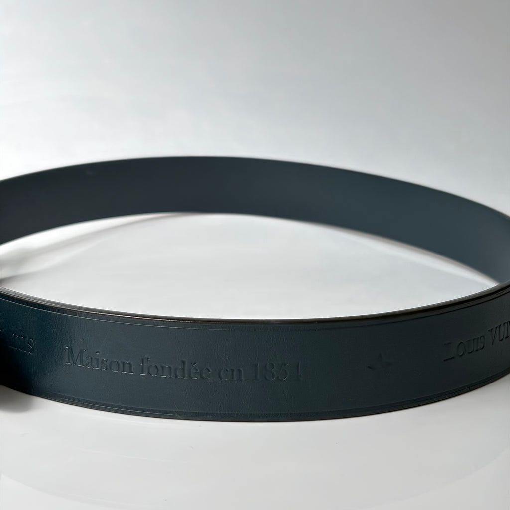 Louis Vuitton Blue Navy Leather Belt