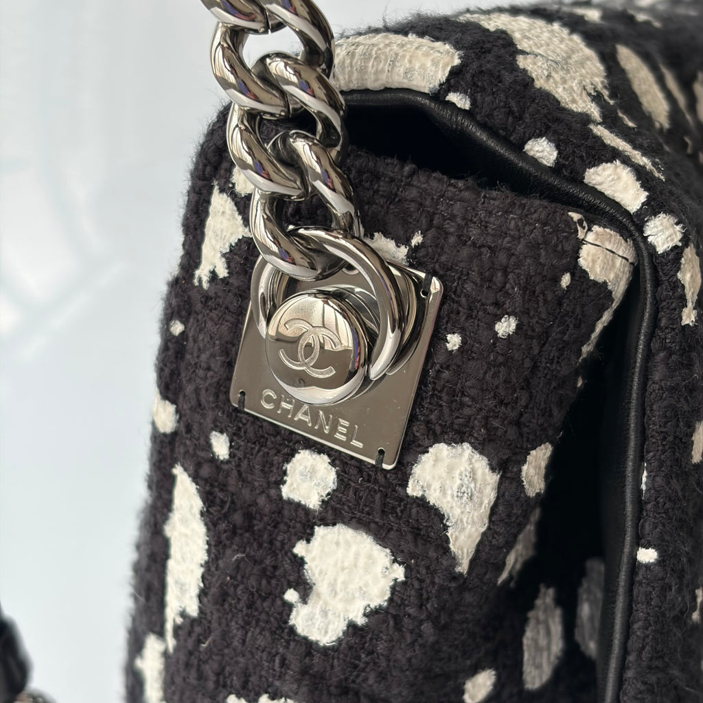 Chanel Paint Splatter Tweed Flap Bag