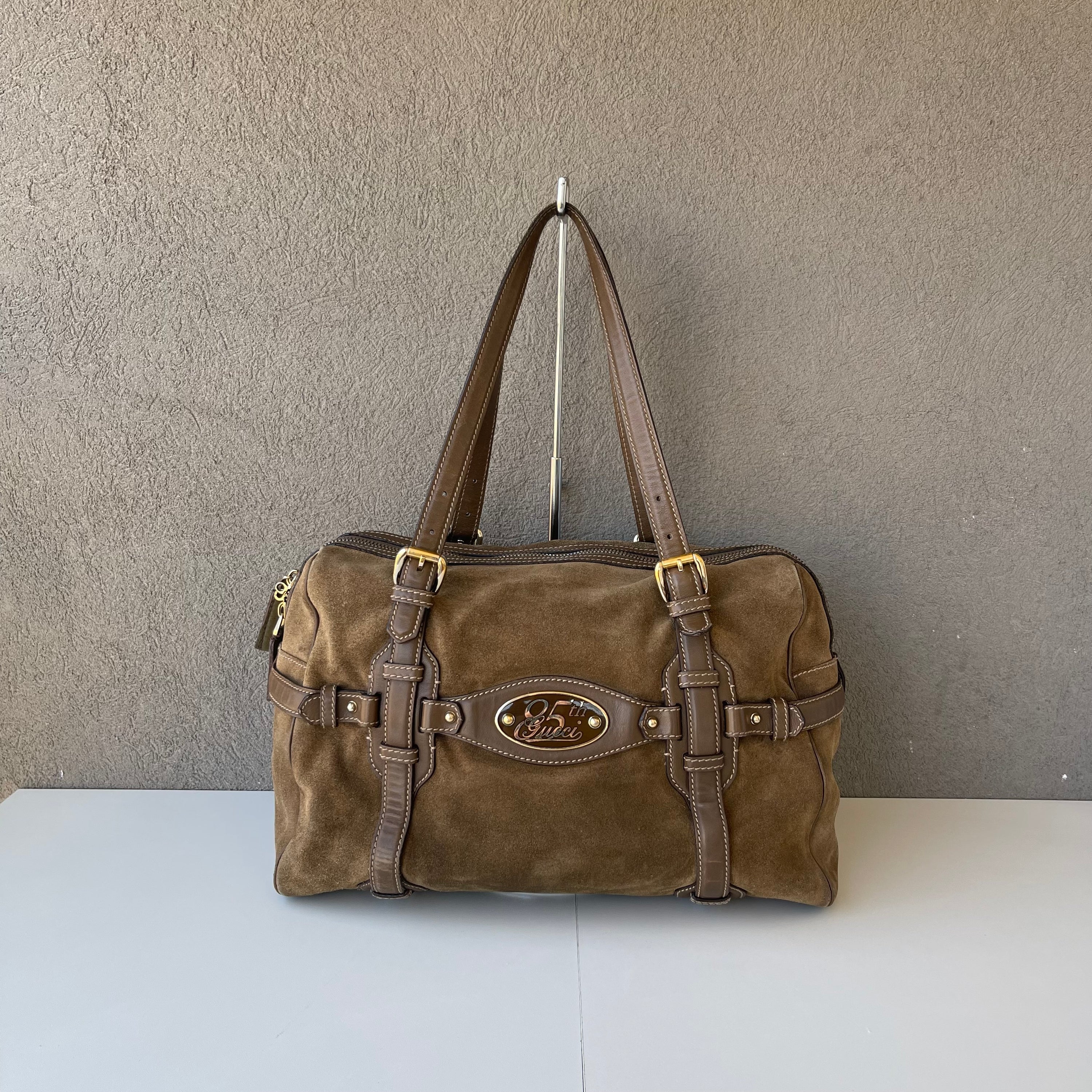 Gucci 85th Anniversary Suede Horsebit Bag