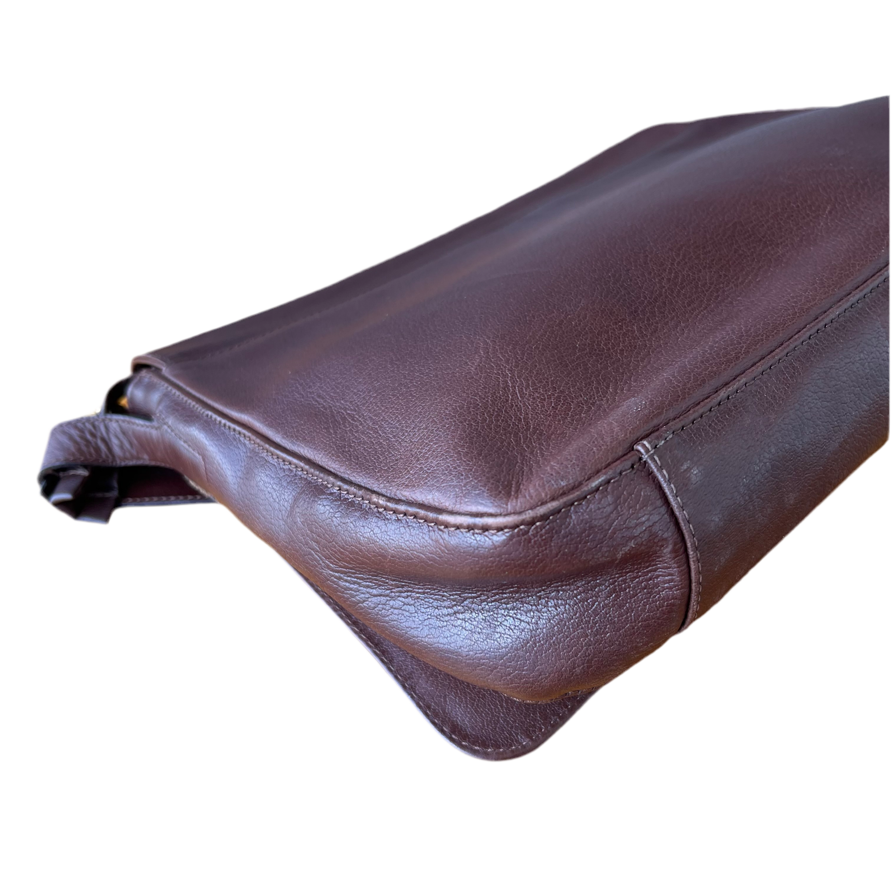 Gianni Versace Messenger Leather Shoulder Bag