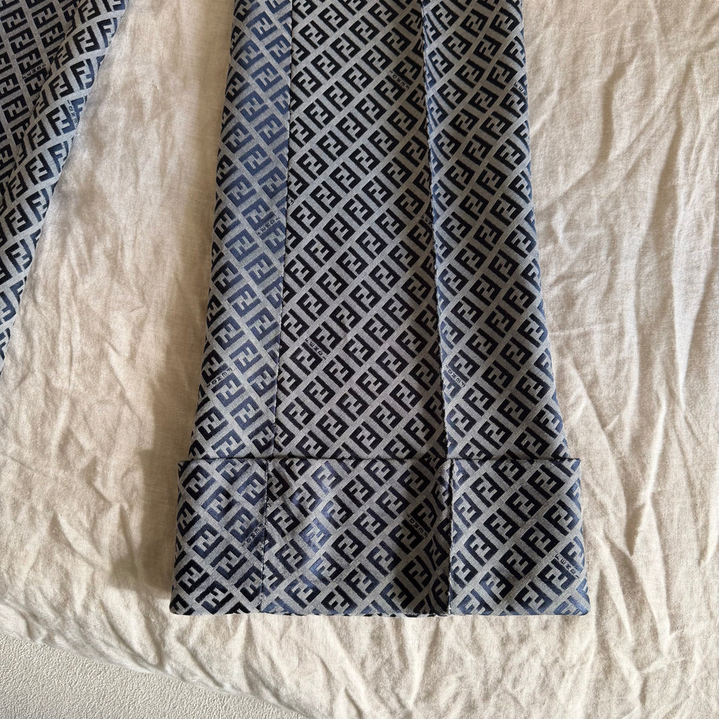Fendi Blue Monogram Zucchino Pants