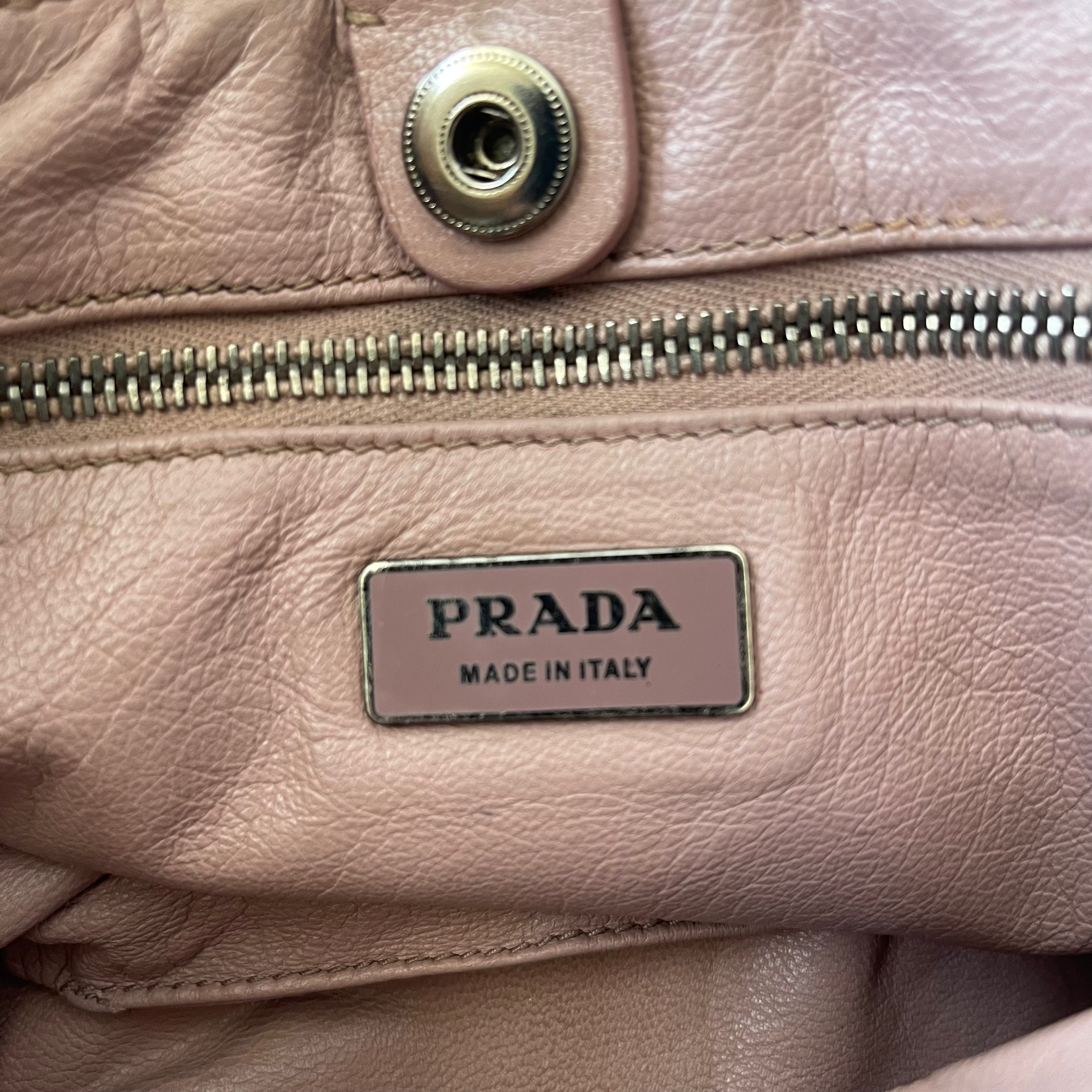 Prada Brown Leather Shoulder Bag