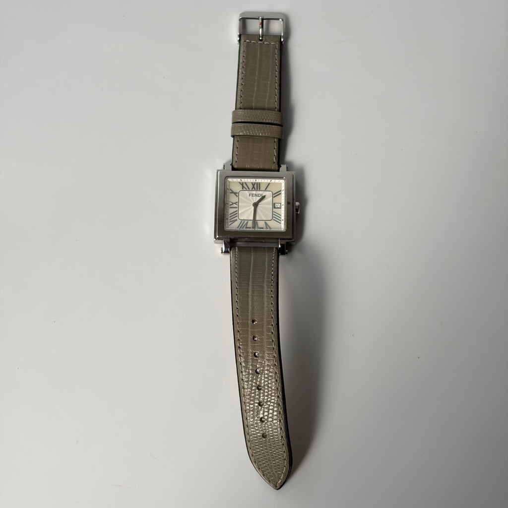 Fendi Gray Leather Watch