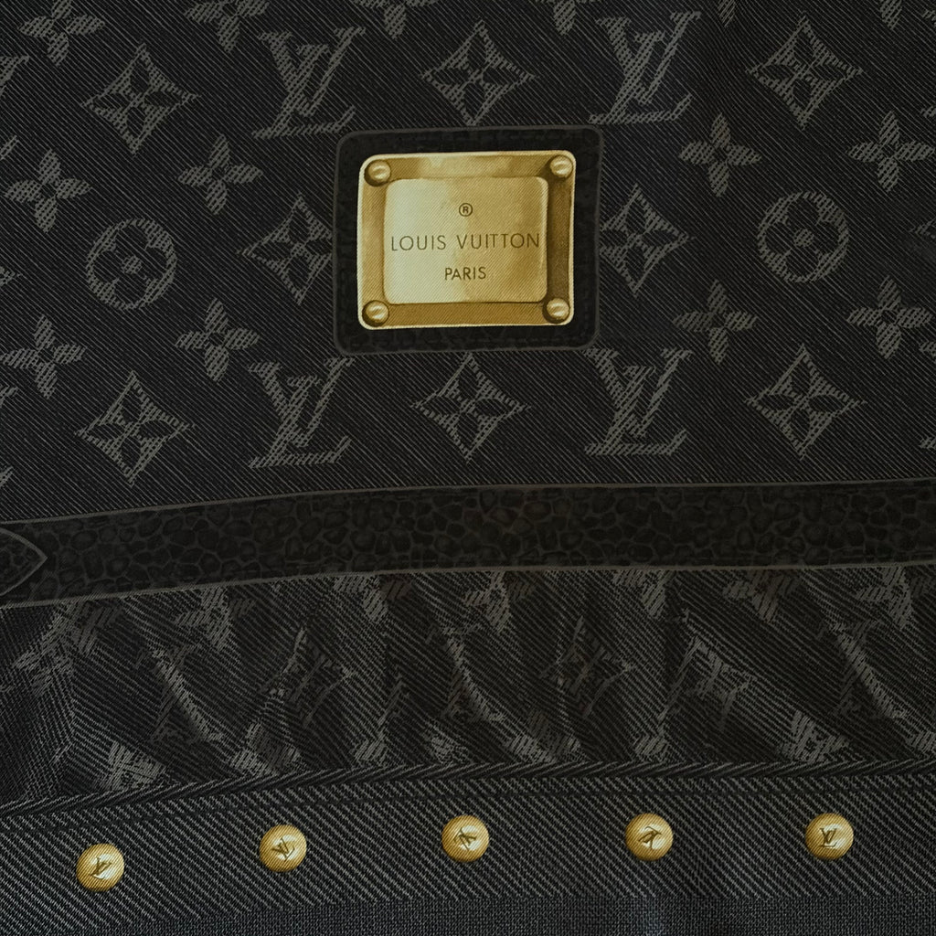 Louis Vuitton Denim Silk Scarf 90