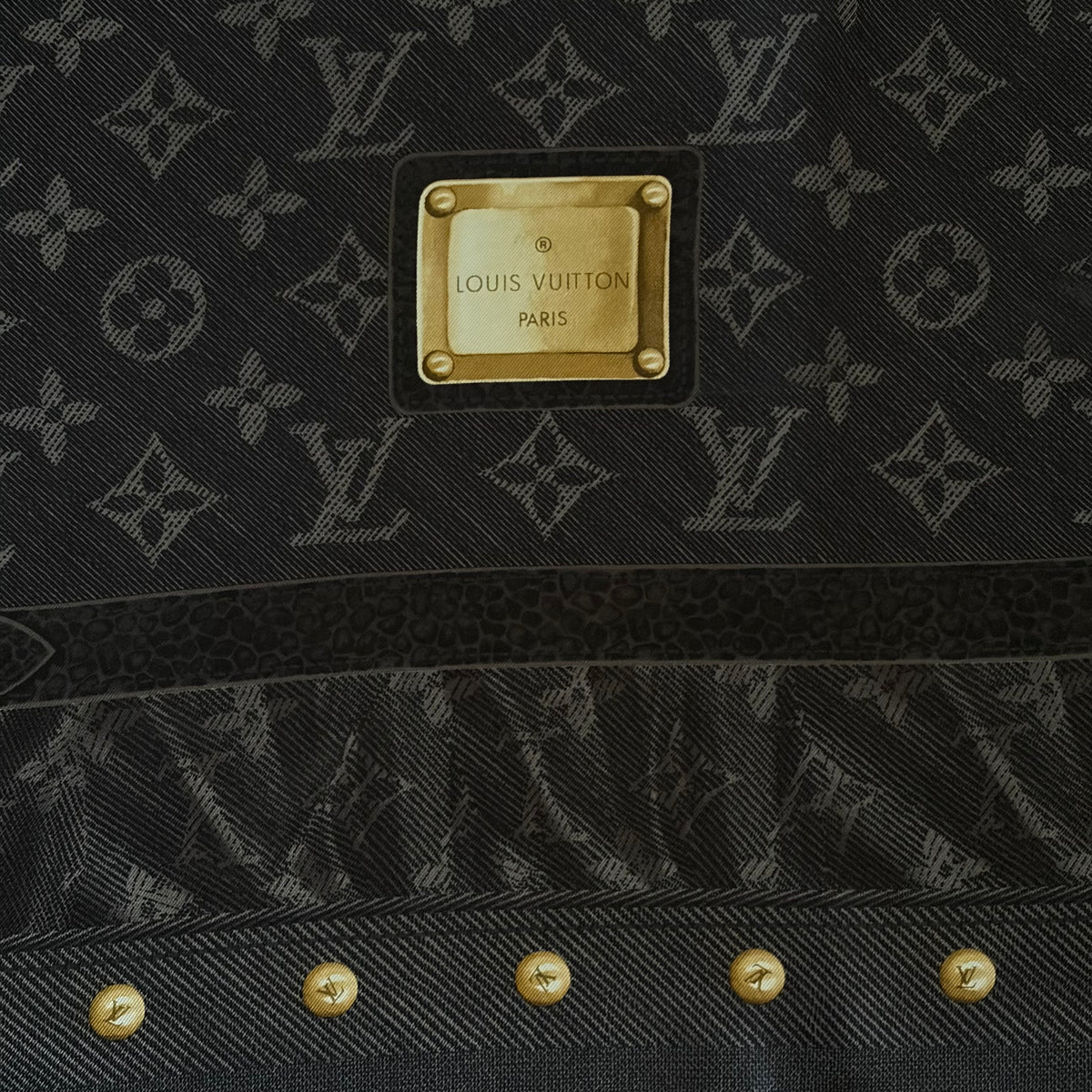 Louis Vuitton Denim Silk Scarf 90