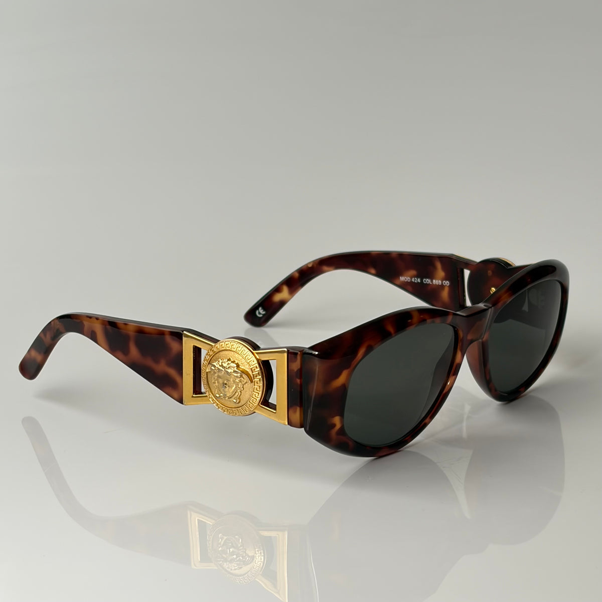 Gianni Versace 90s Medusa Tortoise Sunglasses