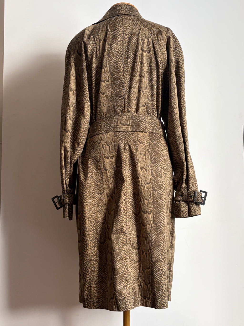 Gianni Versace 90s Brown Snakeskin-pattern Coat