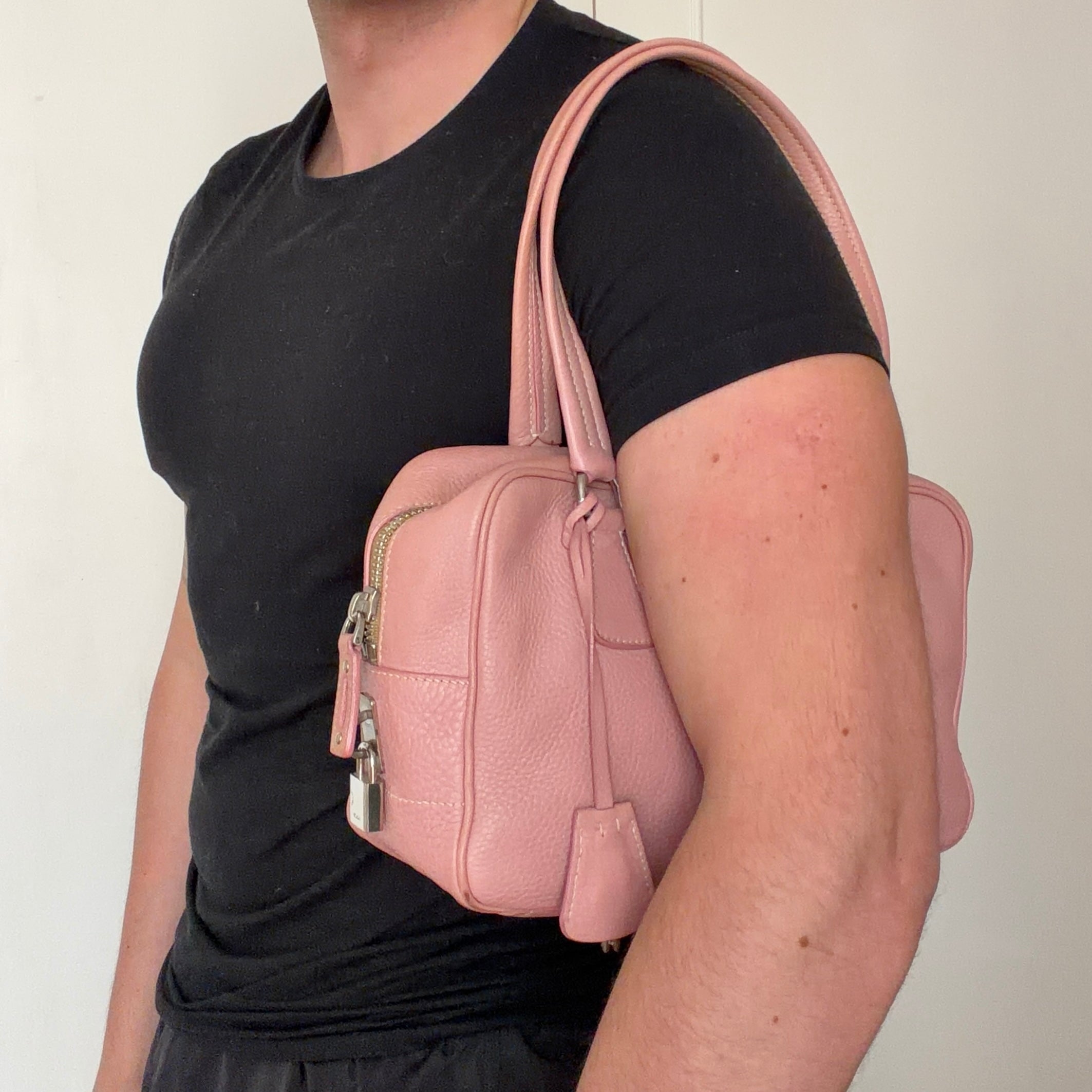Prada 2000s Baby Pink Bauletto Bag