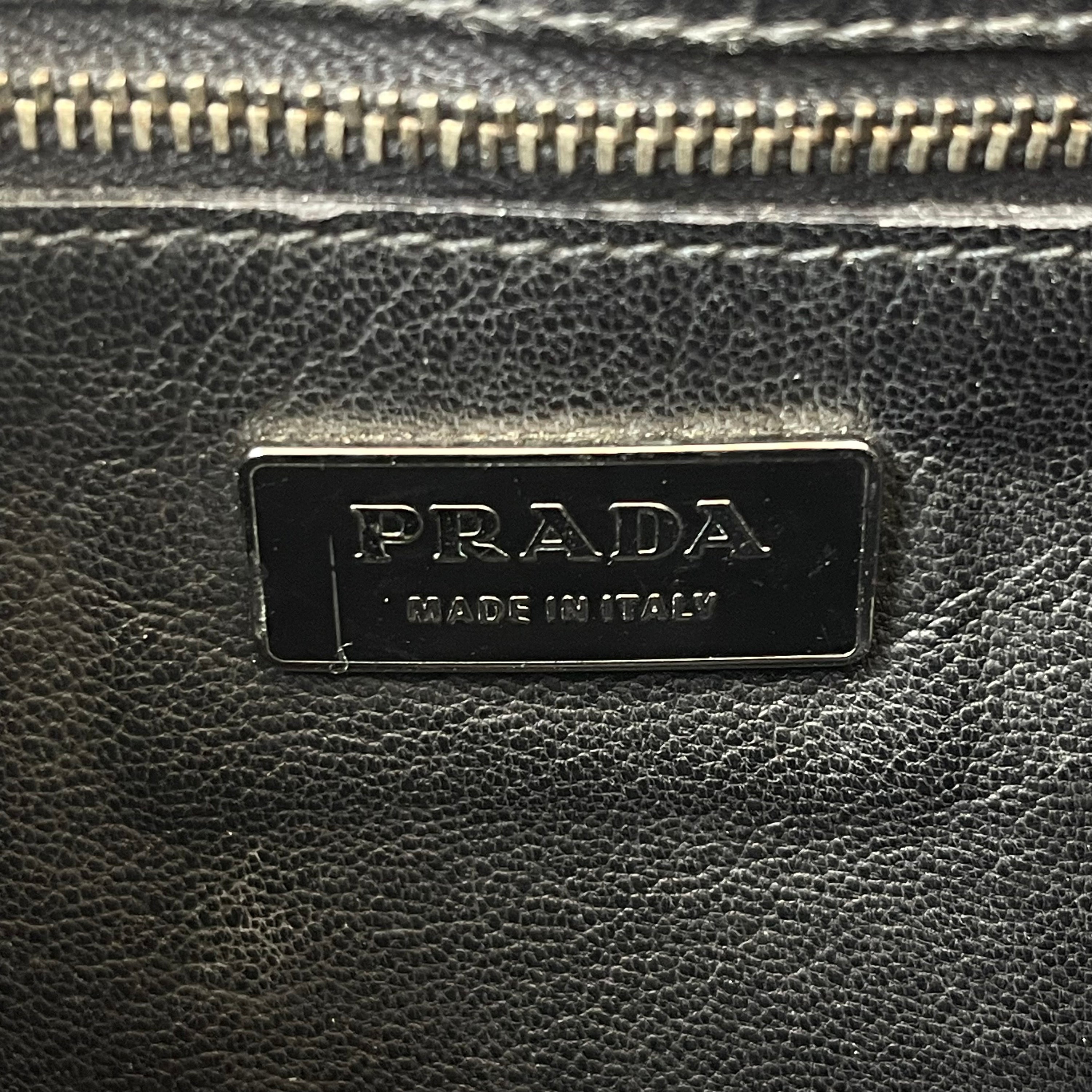 Prada Vintage Black Leather Crossbody Bag