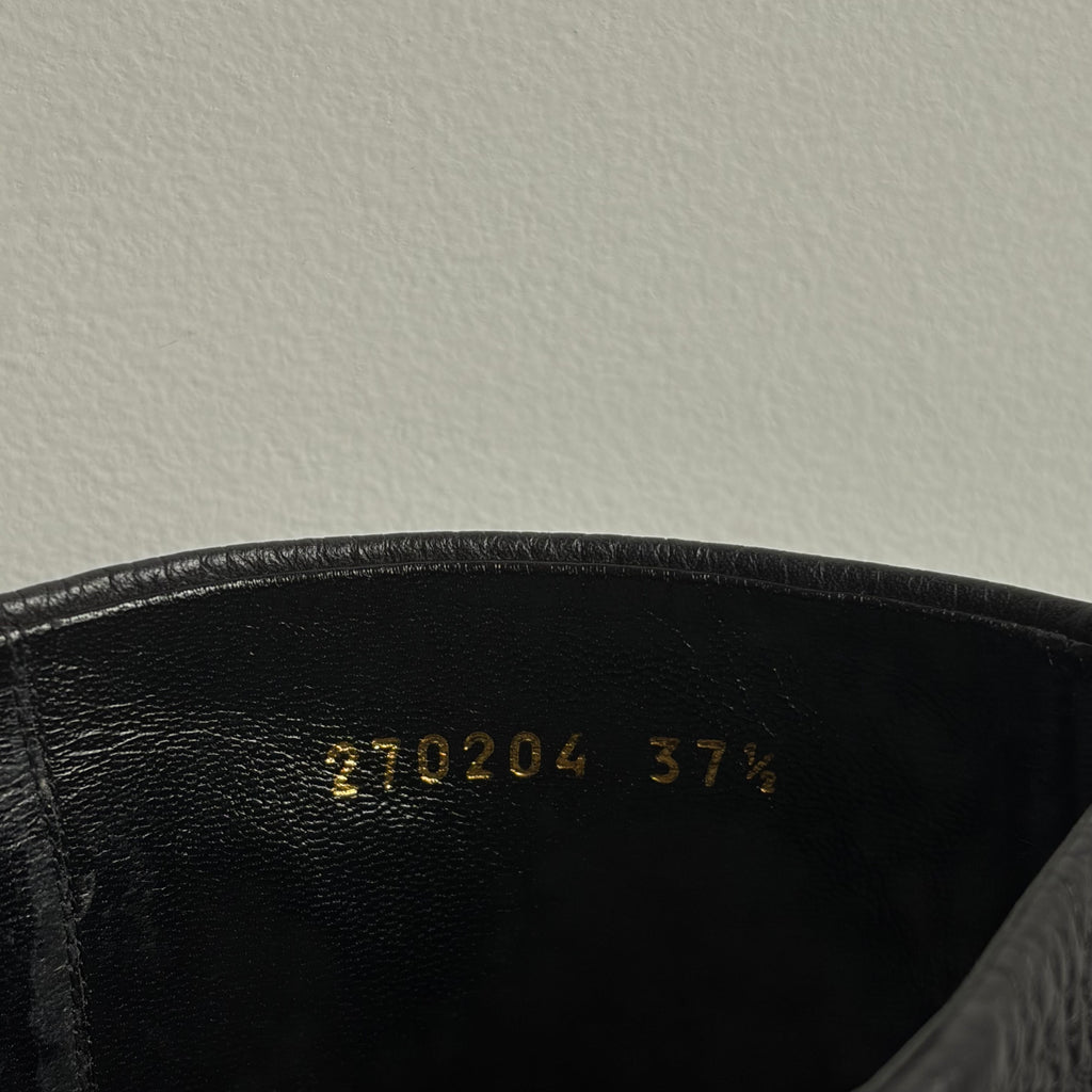Gucci Double G Logo Leather Boots