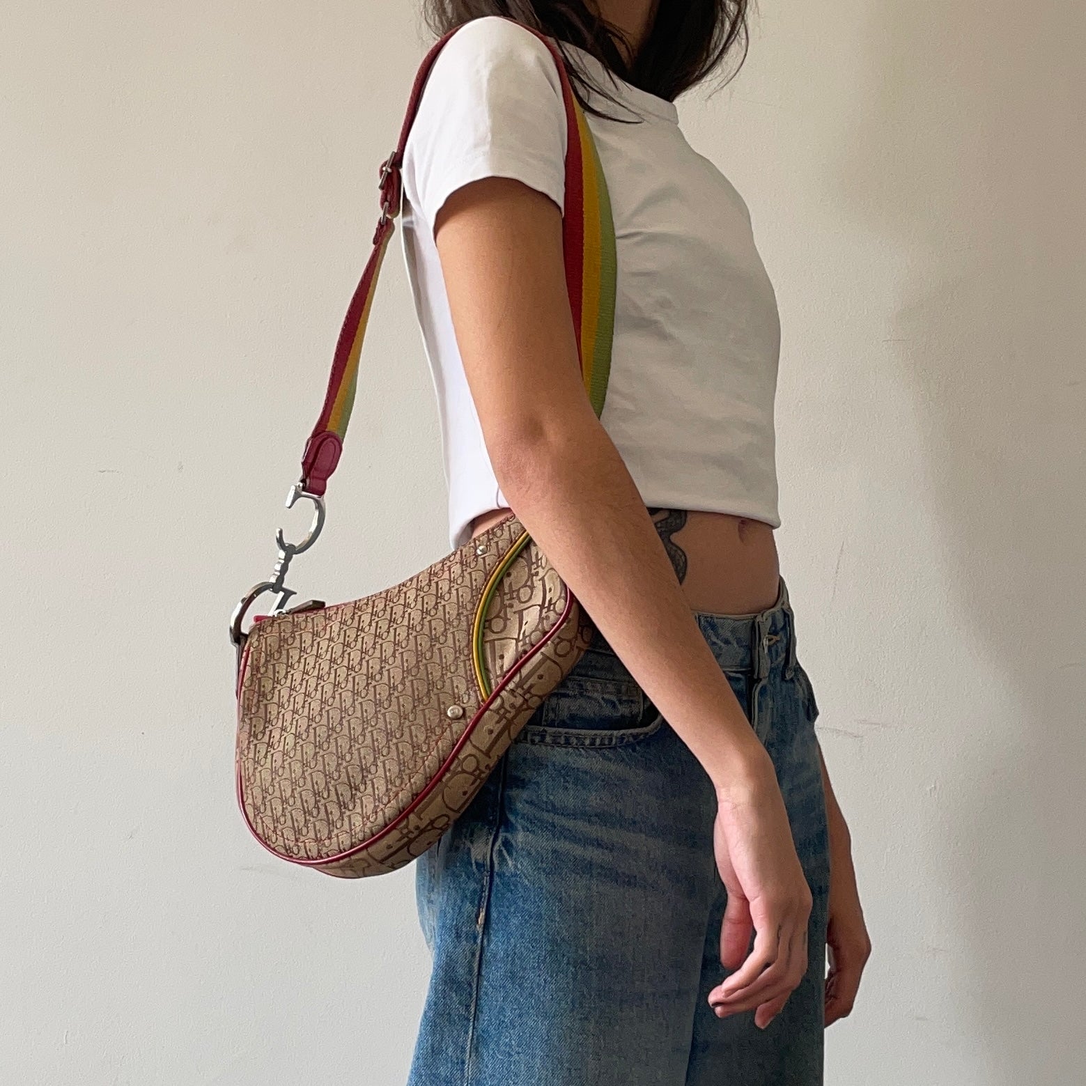 Dior Rasta Long Saddle Bag