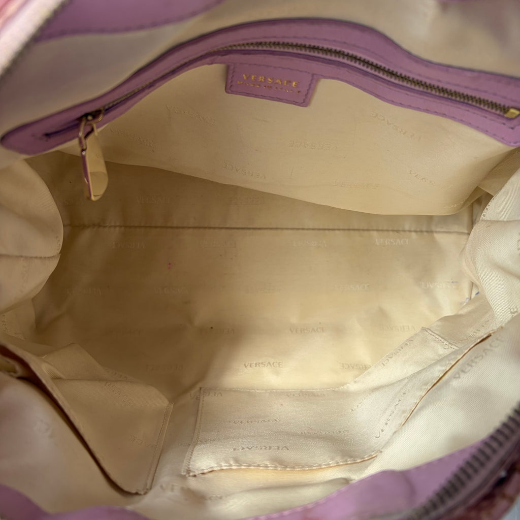 Versace Pink Python Tote Bag