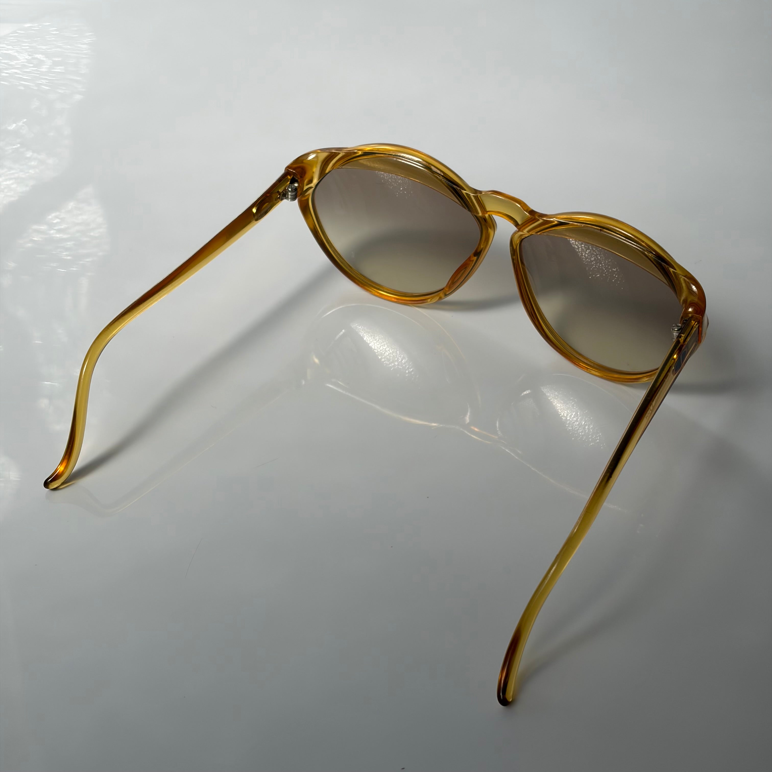 Christian Dior 1980's Sunglasses Honey Yellow Gradient Brown